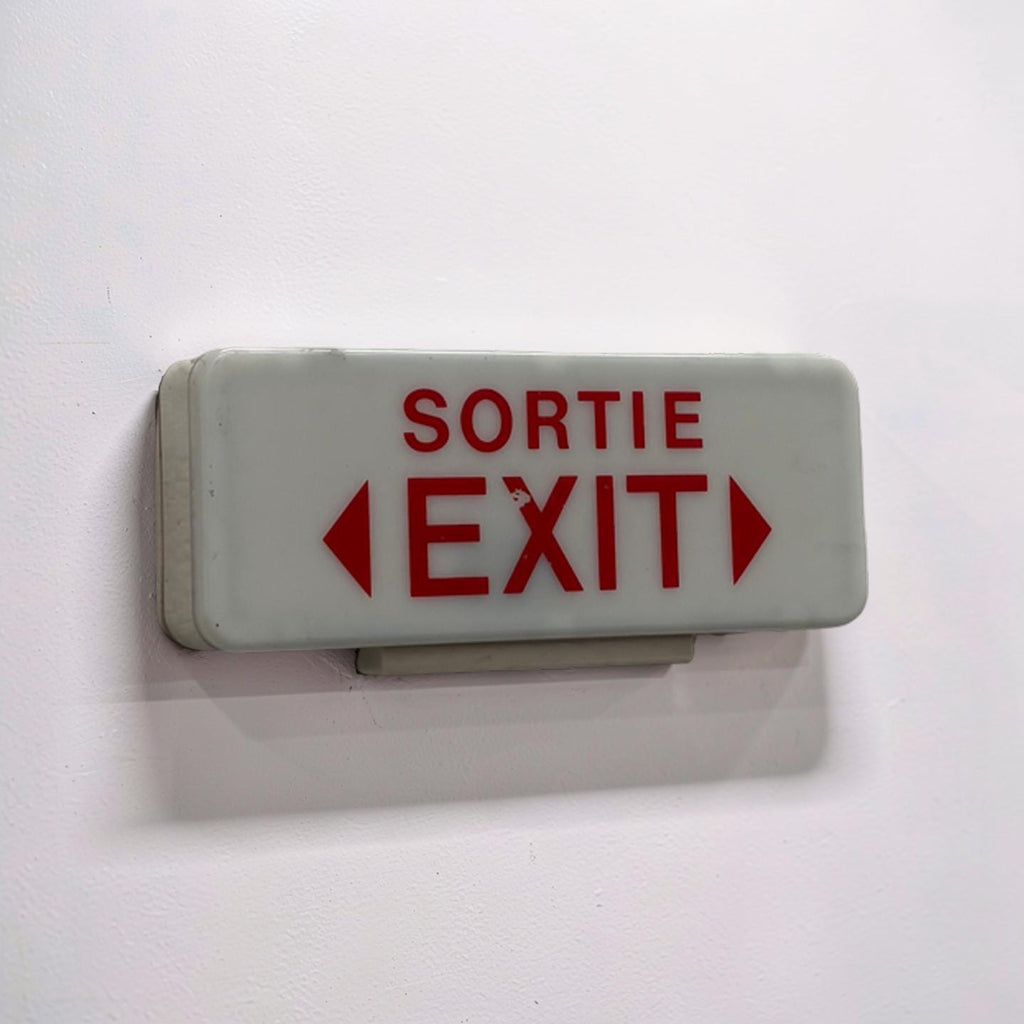Corsair F-HSEA Boeing 747 Emergency Exit Light Lamp Upcycled Wireless Ready To Hang Remote Usb c charging n188ua sortie iconic 747-400