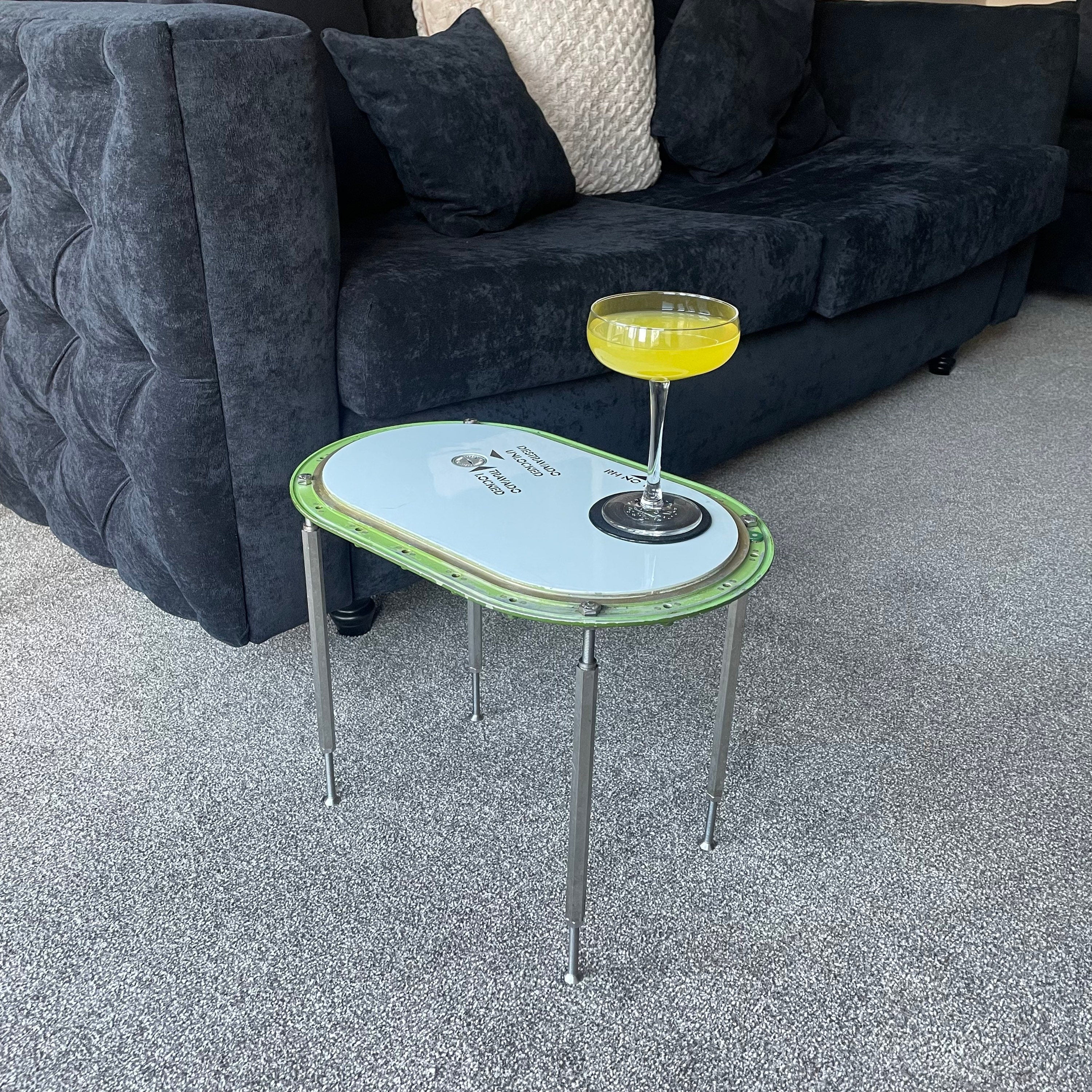 Embraer ERJ 145 Reg- CS-TPH Tap Portugal Airlines Fuel Tank Access Panel Upcycled Coffee/Side Table