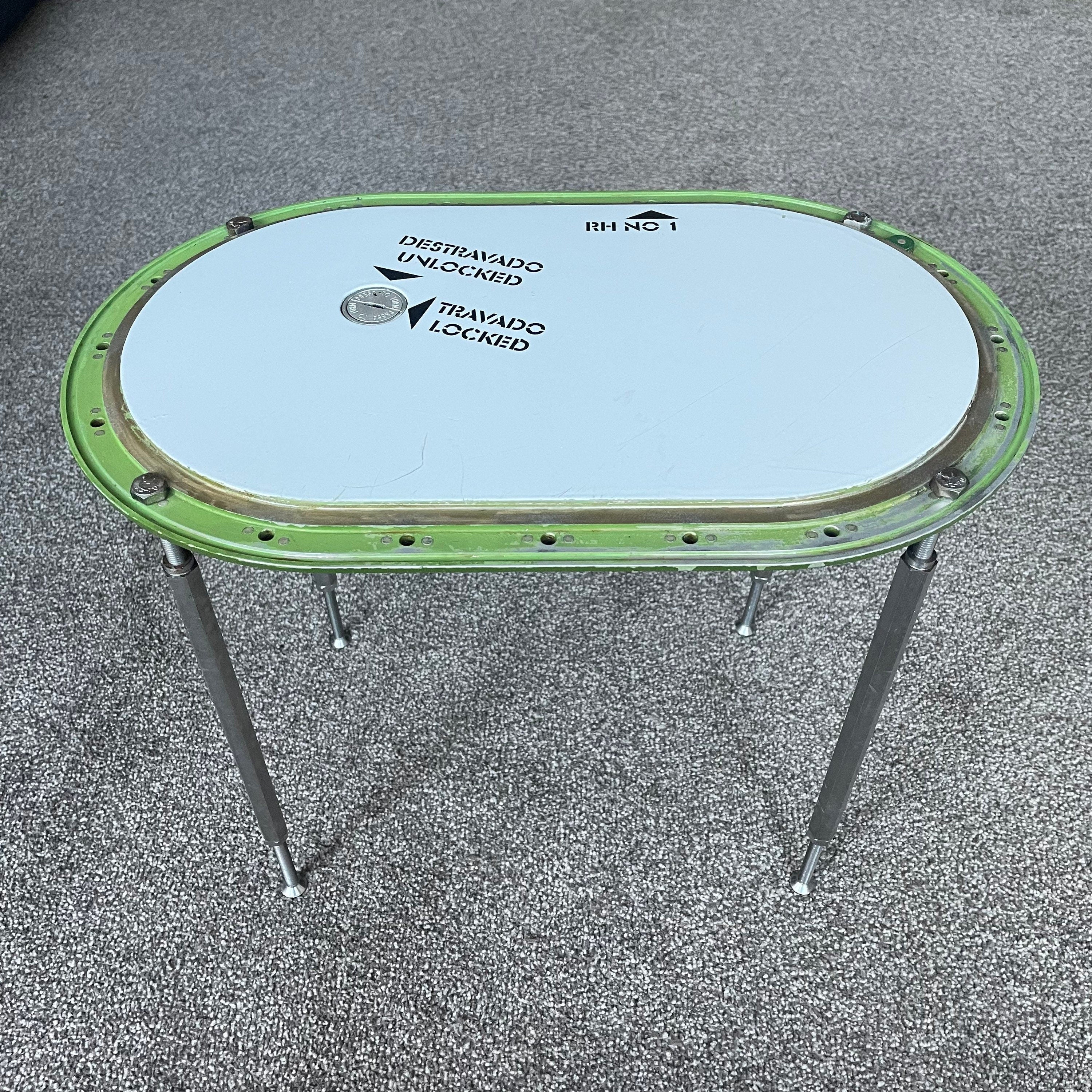 Embraer ERJ 145 Reg- CS-TPH Tap Portugal Airlines Fuel Tank Access Panel Upcycled Coffee/Side Table
