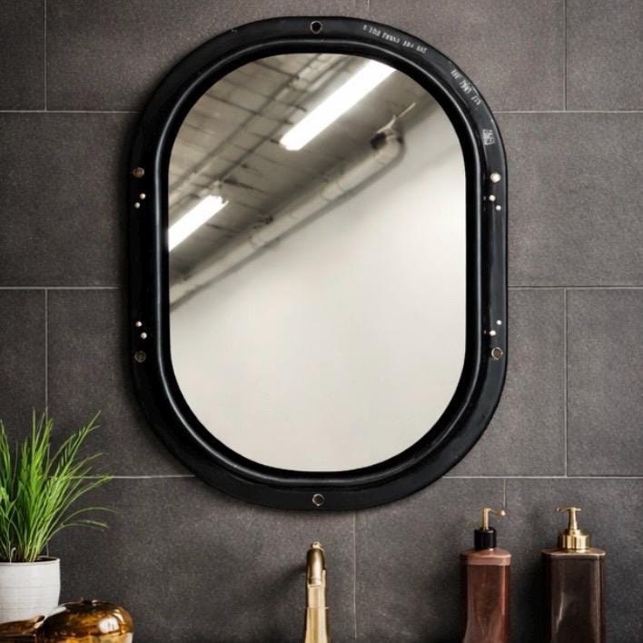 British Airways G-EUPB Airbus A319 Window Retainer Frame Mirror Upcycled Home A320 A321 Heathrow Crew Gift Travel Pane Jet Lover Airplane