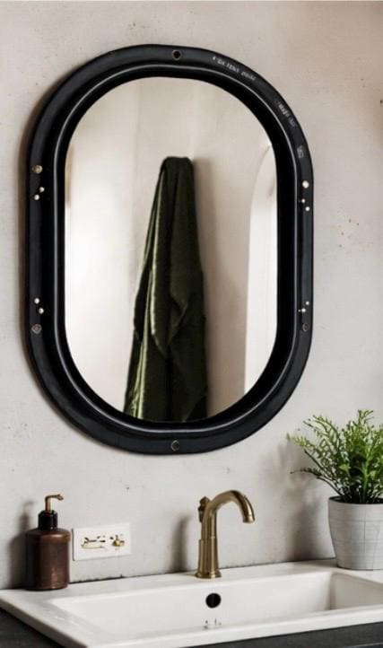 British Airways G-EUPB Airbus A319 Window Retainer Frame Mirror Upcycled Home A320 A321 Heathrow Crew Gift Travel Pane Jet Lover Airplane