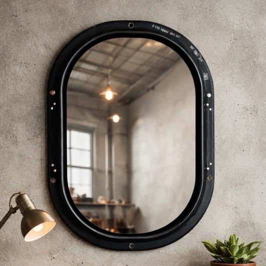 British Airways G-EUPB Airbus A319 Window Retainer Frame Mirror Upcycled Home A320 A321 Heathrow Crew Gift Travel Pane Jet Lover Airplane