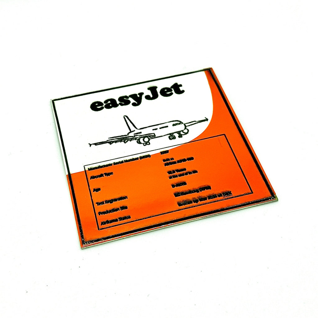 easyJet Airways Airbus A319 G-EZAG  Fuselage Coaster Collectible Airbus memorabilia Pilot gift engraved Desk