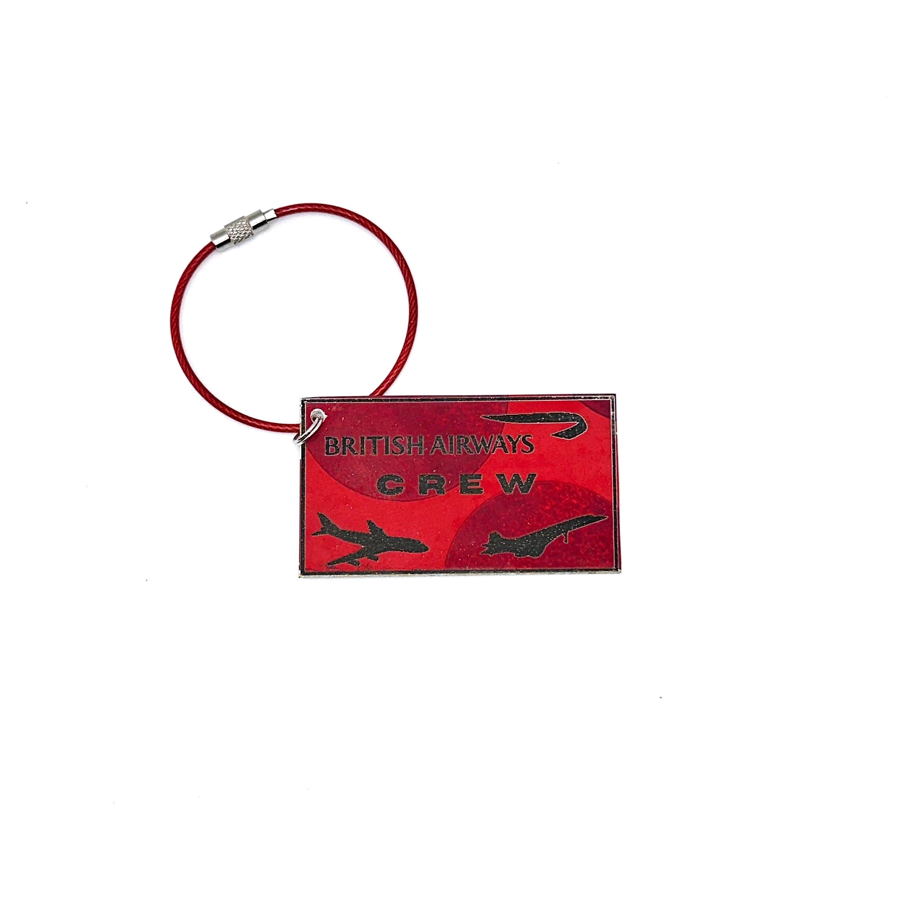 British Airways Crew Boeing 747 G-BYGD Fuselage Cut Luggage Tag Keychain Keyring  Collectible Airbus Concorde Pilot gift cabin crew IFM