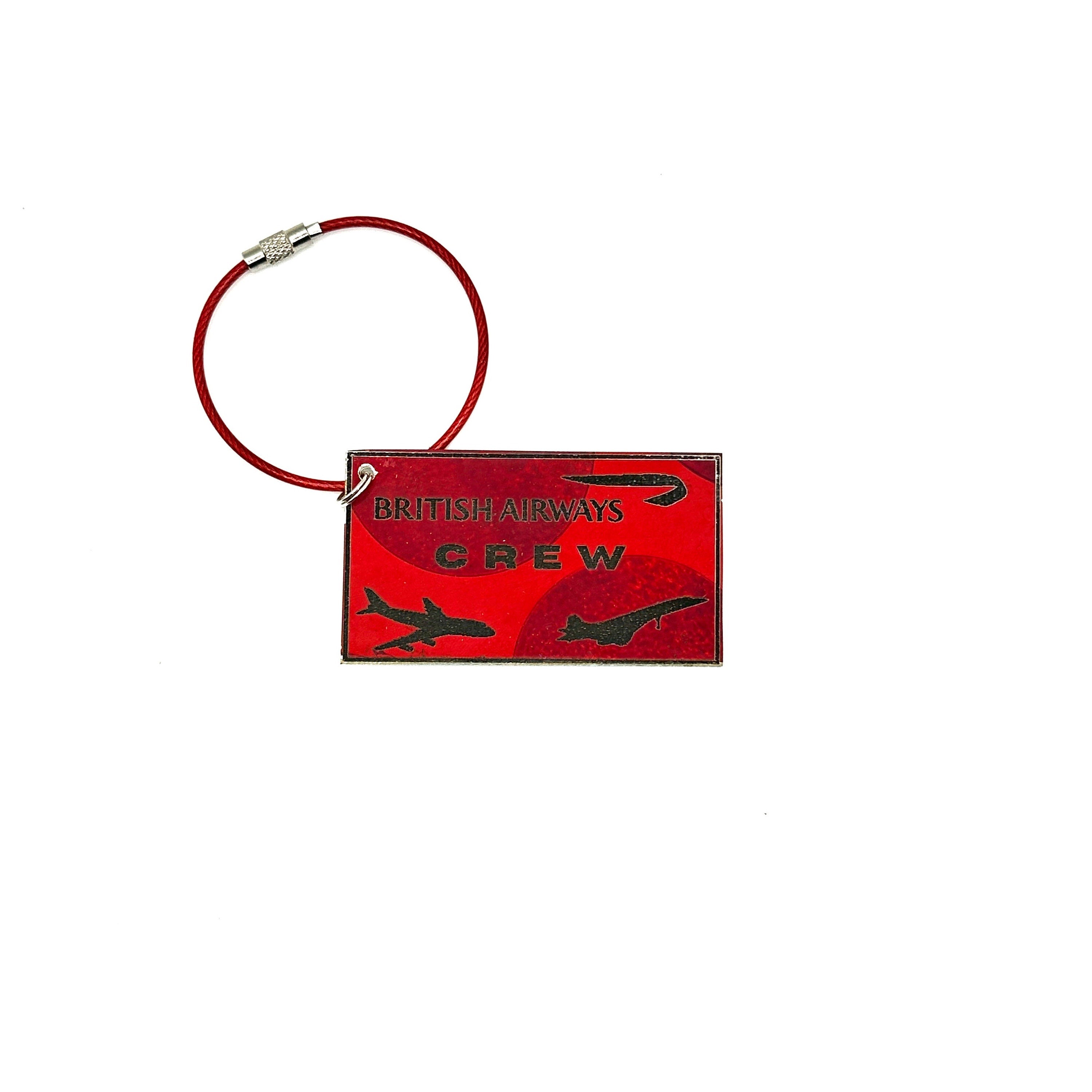 British Airways Crew Boeing 747 G-BYGD Fuselage Cut Luggage Tag Keychain Keyring  Collectible Airbus Concorde Pilot gift cabin crew IFM