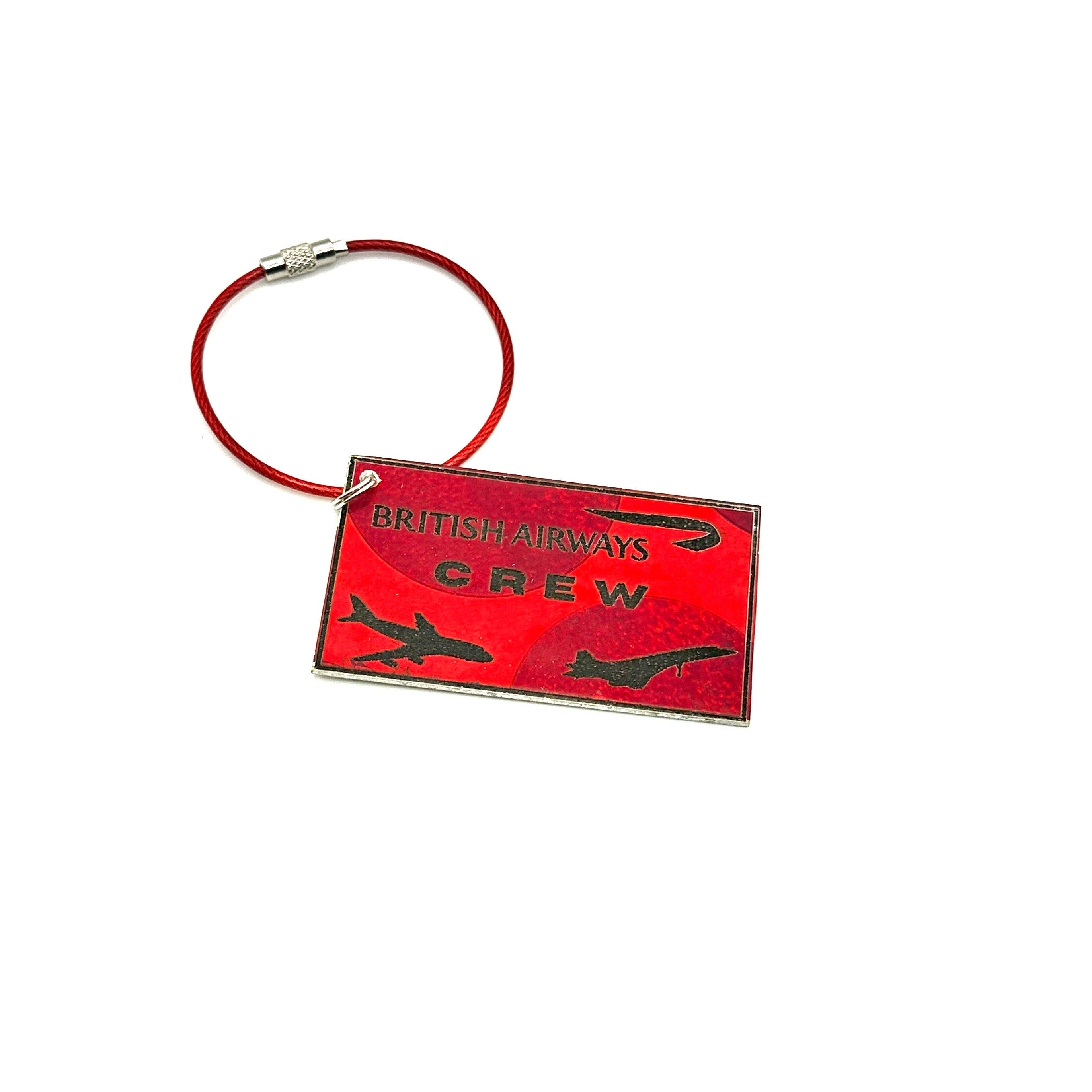 British Airways Crew Boeing 747 G-BYGD Fuselage Cut Luggage Tag Keychain Keyring  Collectible Airbus Concorde Pilot gift cabin crew IFM