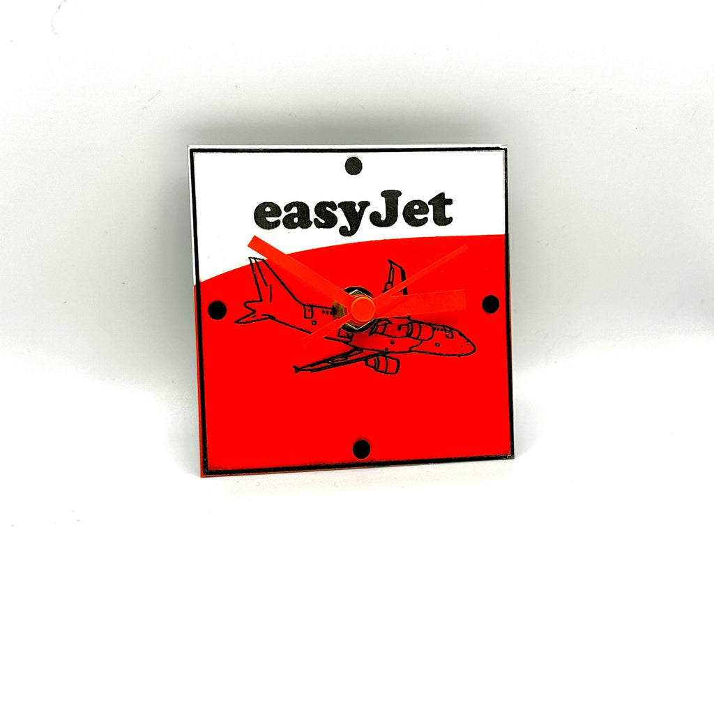 Easyjet Airbus A319 G-EZAG Clock Laser Engraved Fuselage Skin Airline Aviation Upcycle Boeing Gift Plane Aircraft Aviator