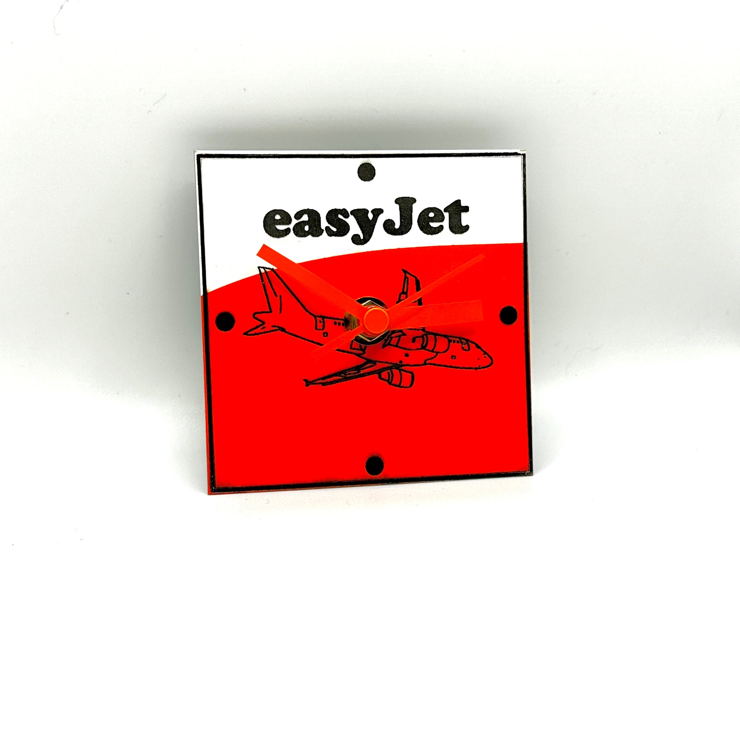 Easyjet Airbus A319 G-EZAG Clock Laser Engraved Fuselage Skin Airline Aviation Upcycle Boeing Gift Plane Aircraft Aviator