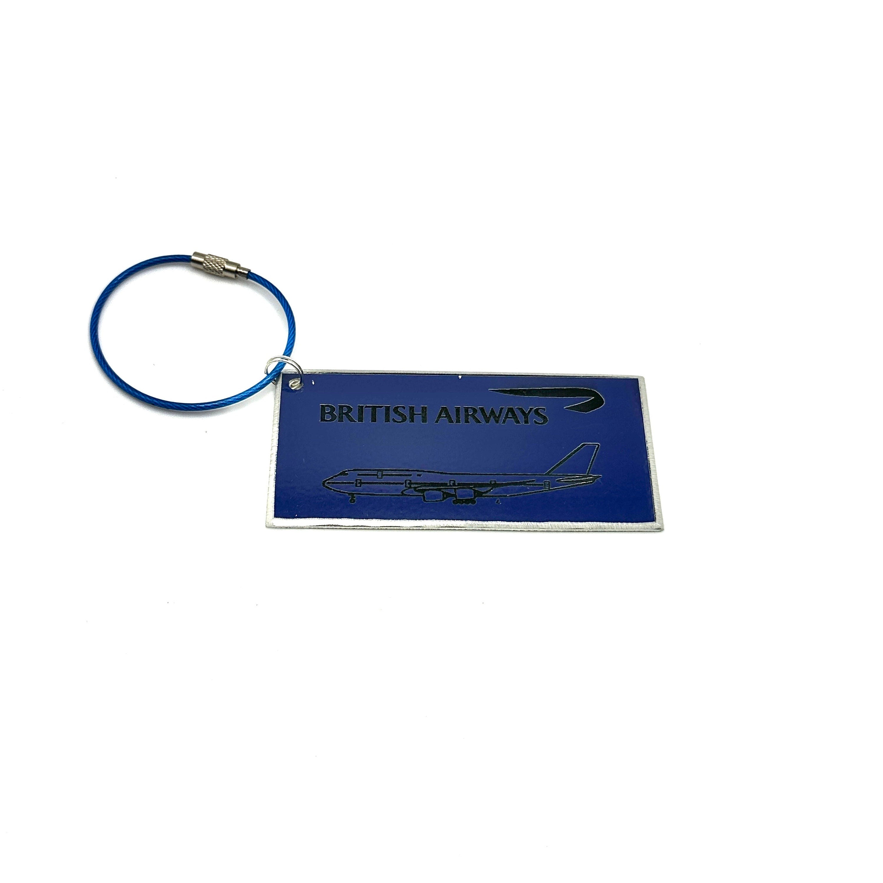 British Airways Iconic Boeing 747 G-CIVO Fuselage Cut Luggage Tag Keychain Keyring  Collectible Airbus Concorde Pilot gift cabin crew IFM
