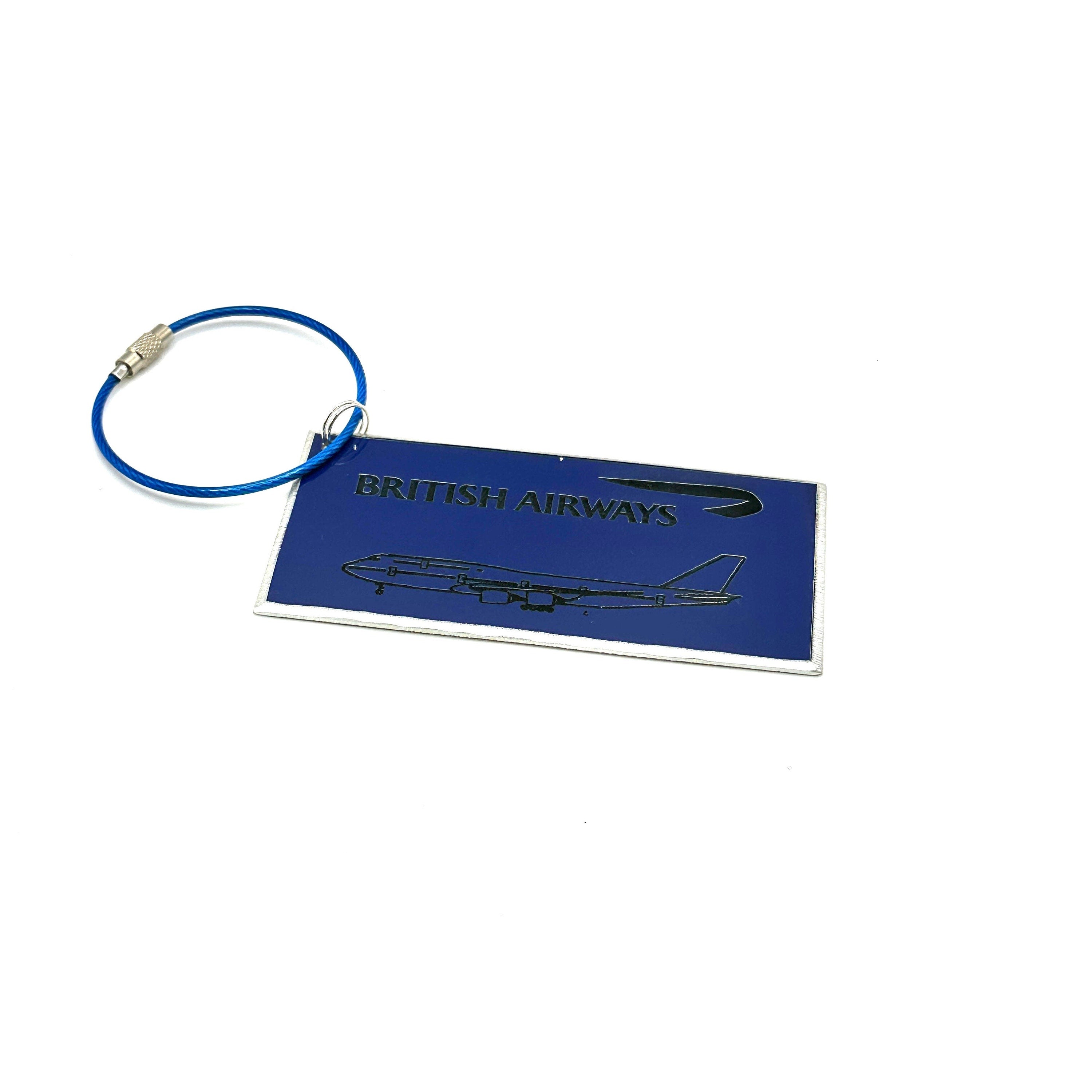 British Airways Iconic Boeing 747 G-CIVO Fuselage Cut Luggage Tag Keychain Keyring  Collectible Airbus Concorde Pilot gift cabin crew IFM