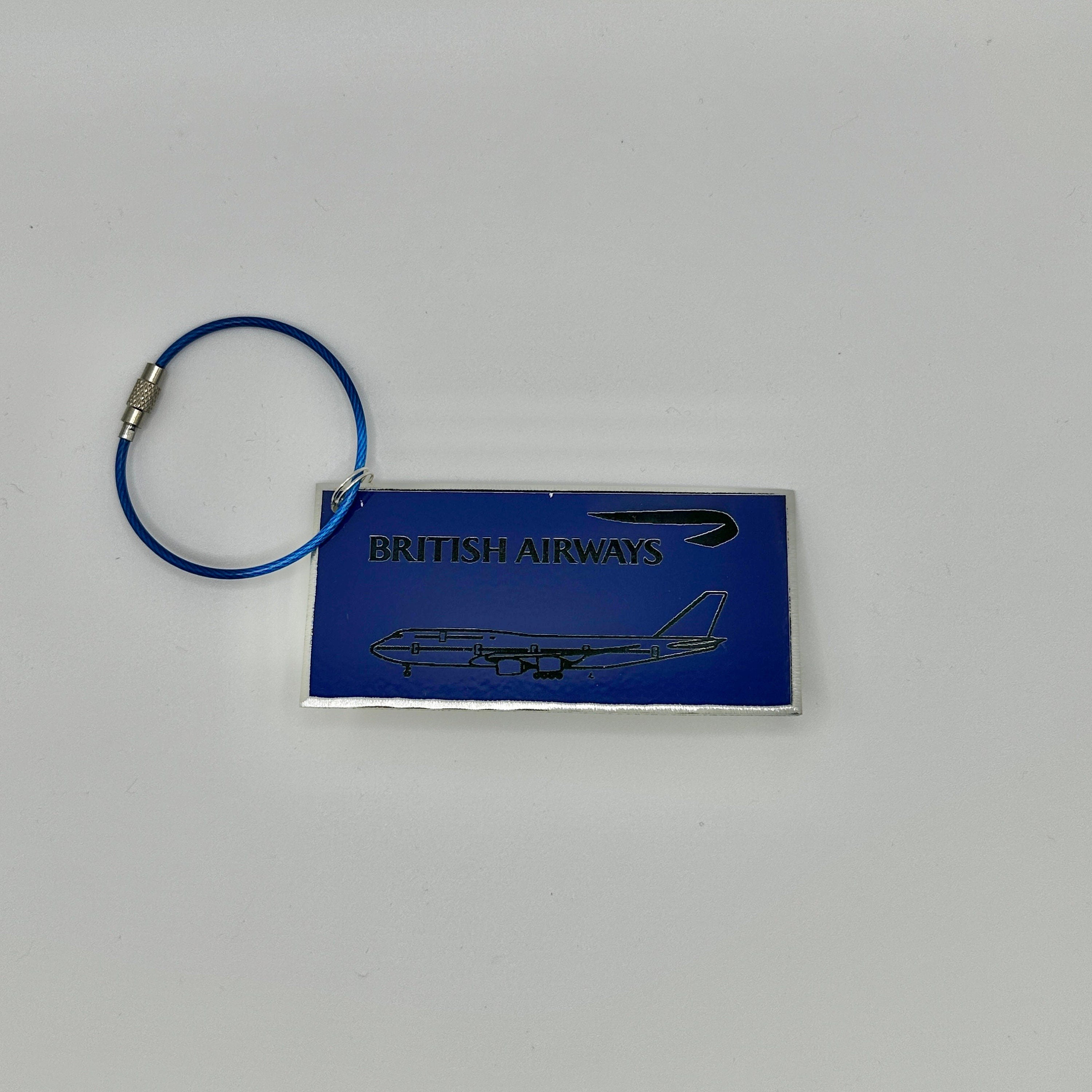British Airways Iconic Boeing 747 G-CIVO Fuselage Cut Luggage Tag Keychain Keyring  Collectible Airbus Concorde Pilot gift cabin crew IFM