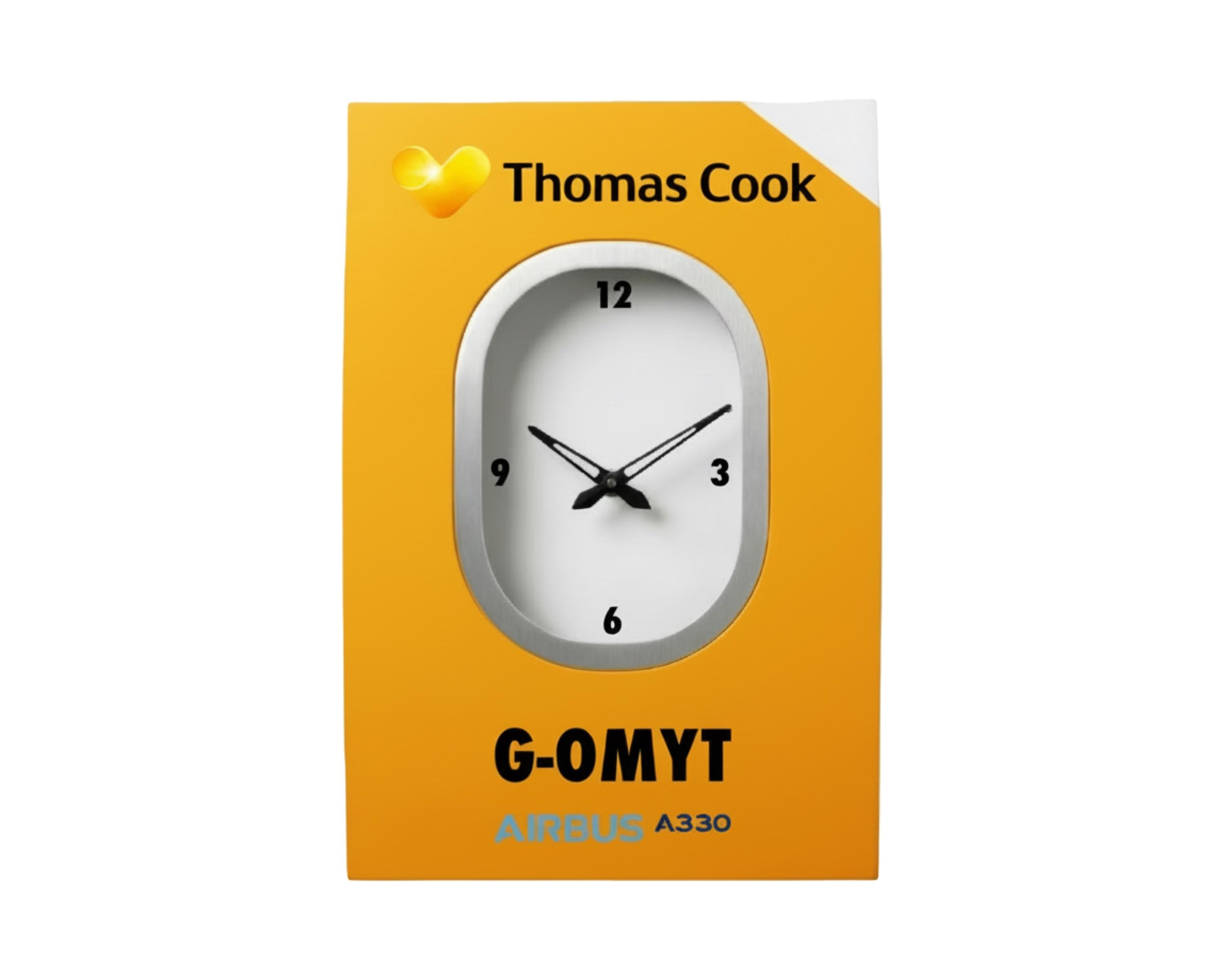 Thomas Cook G-OMYT Airbus A330 Window fuselage Cut clock Airline Aviation Upcycle Boeing Gift Plane Aircraft Aviator limited edition
