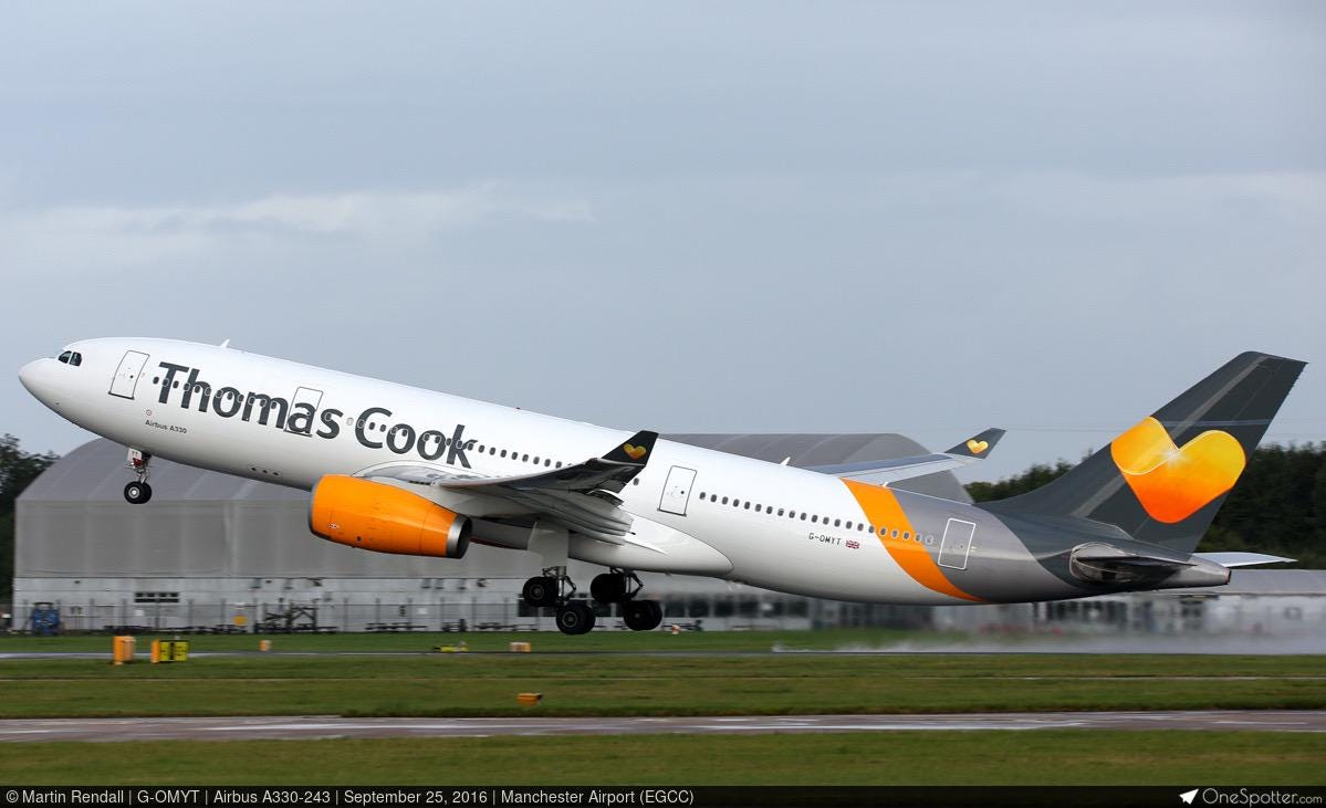 Thomas Cook G-OMYT Airbus A330 Window fuselage Cut clock Airline Aviation Upcycle Boeing Gift Plane Aircraft Aviator limited edition
