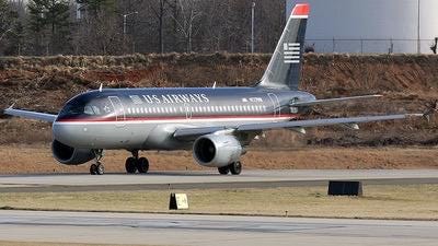 US Airways A319 N727UW Fuselage Cut Luggage Tag Keychain Keyring Plaque  Collectible Airbus memorabilia Pilot  engraved
