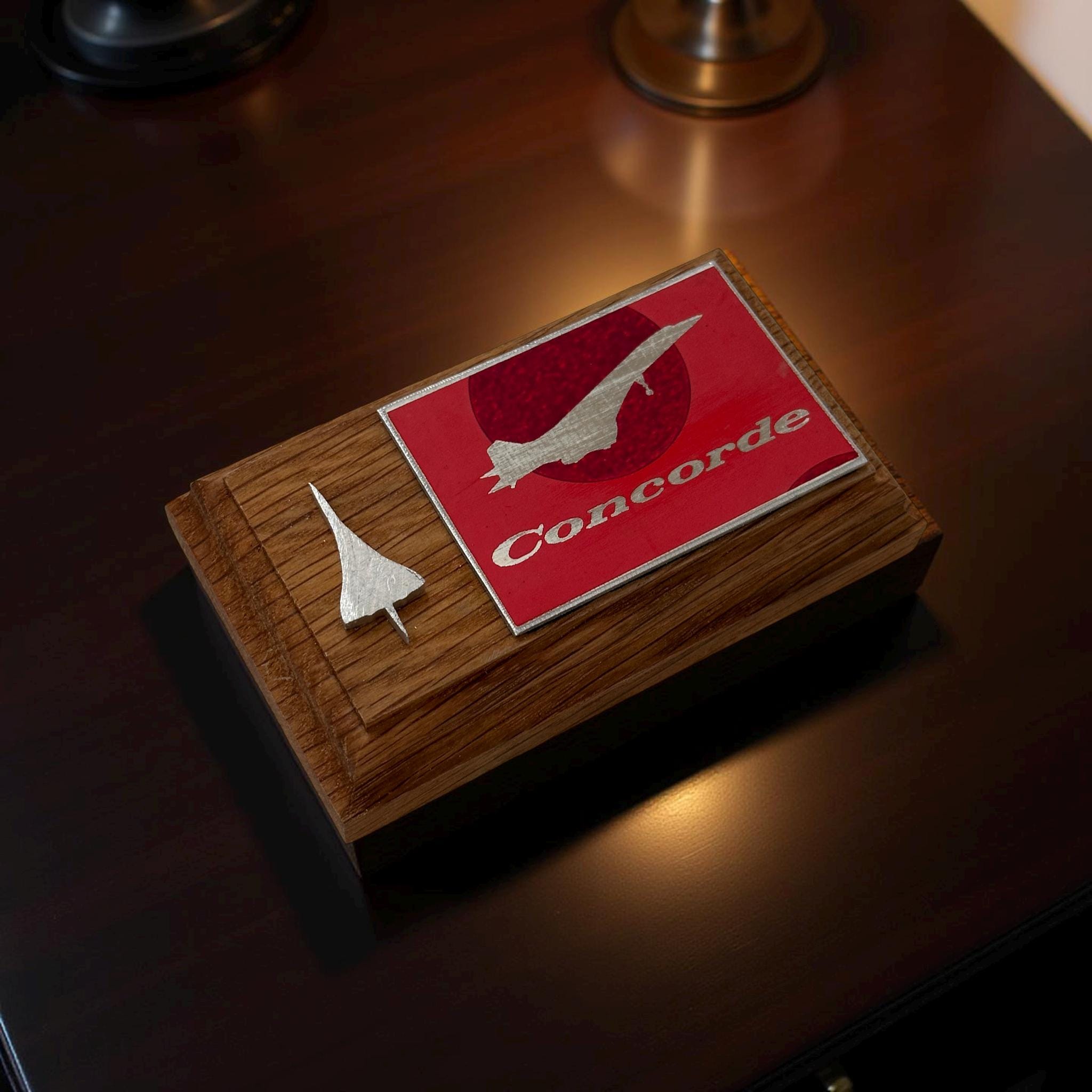 Concorde Mach 2 Upcycled Ornament Fuselage Paperweight adour boeing airbus pilot aviator Wood Oak