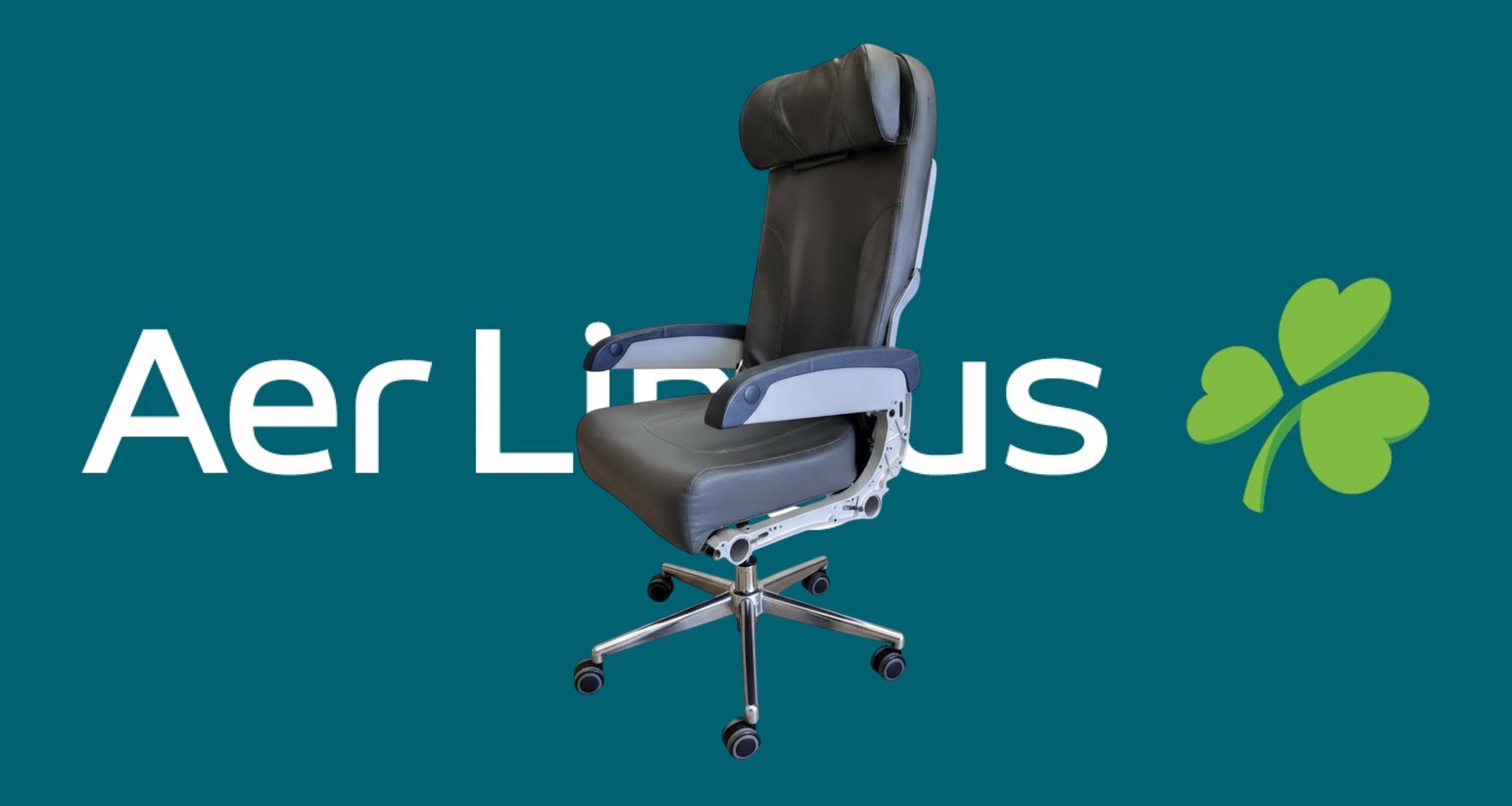 Aer Lingus Airbus EI-CVB A320 Seat Upcycled Office Desk Chair Airbus boeing