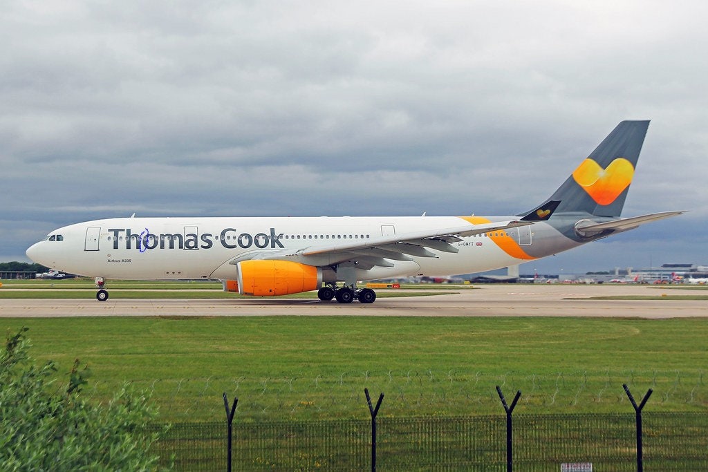 Thomas Cook Airways G-OMYT Airbus A330 Framed fuselage Cut Airline Aviation Upcycle Boeing Gift Plane Aircraft Aviator