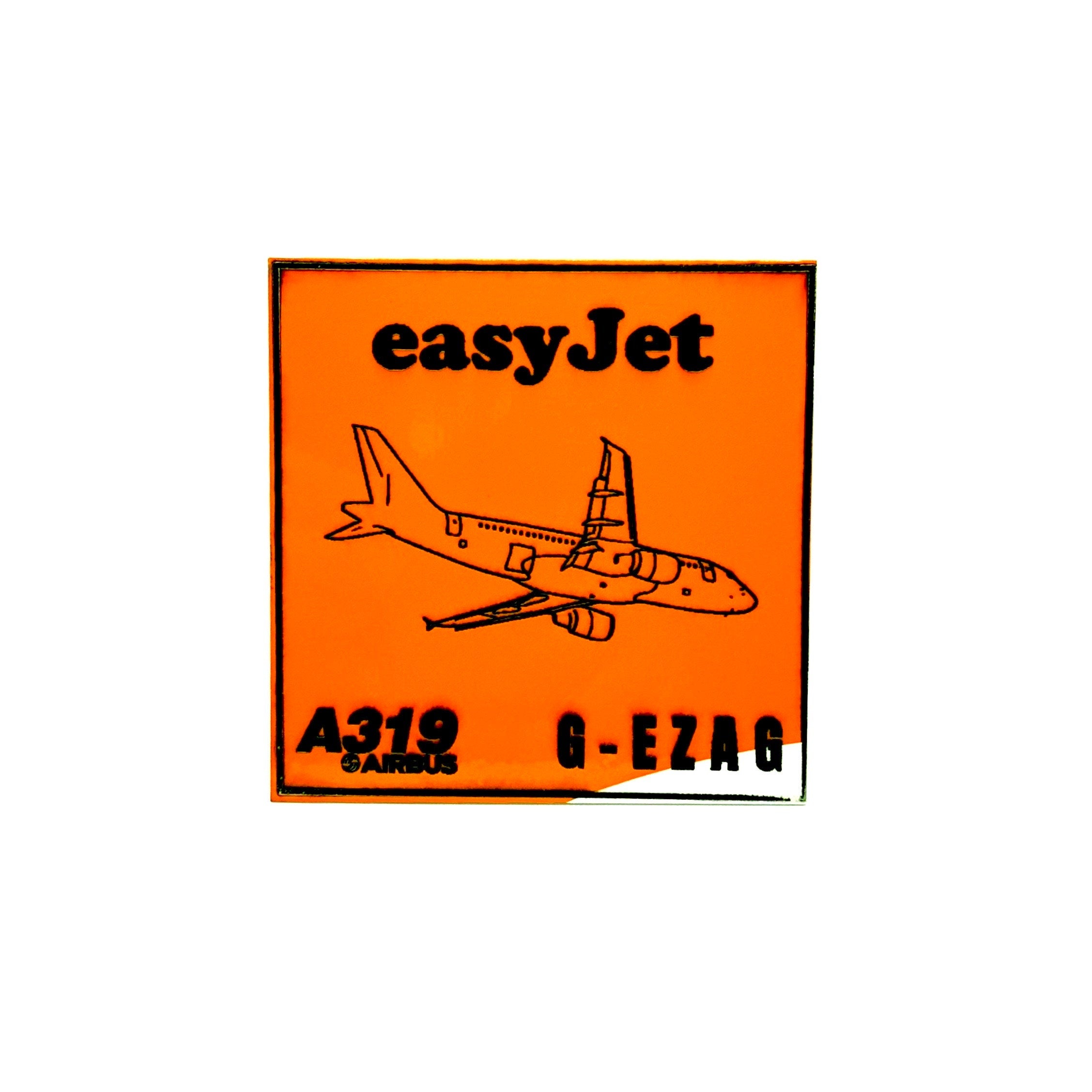 easyJet Airways Airbus A319 G-EZAG Tail Fuselage Coaster Collectible Airbus memorabilia Pilot gift engraved Desk