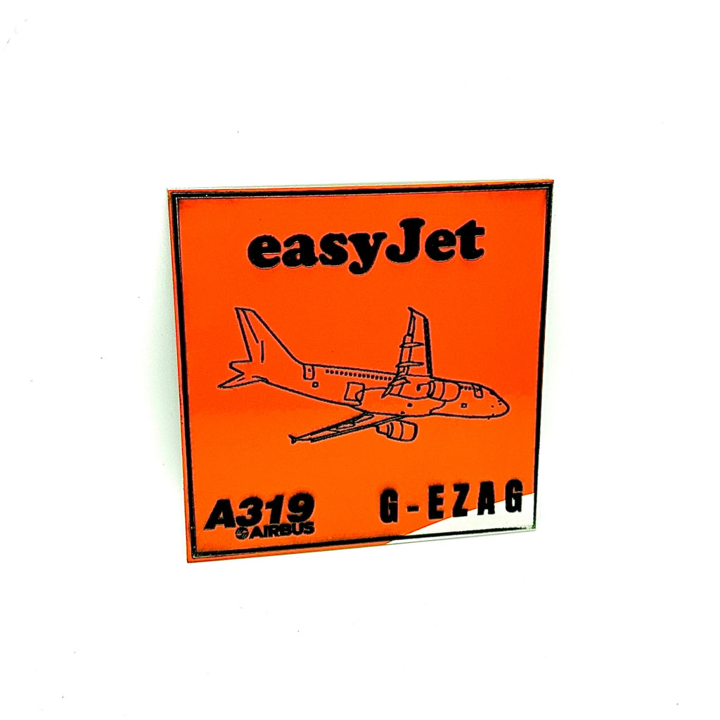 easyJet Airways Airbus A319 G-EZAG Tail Fuselage Coaster Collectible Airbus memorabilia Pilot gift engraved Desk