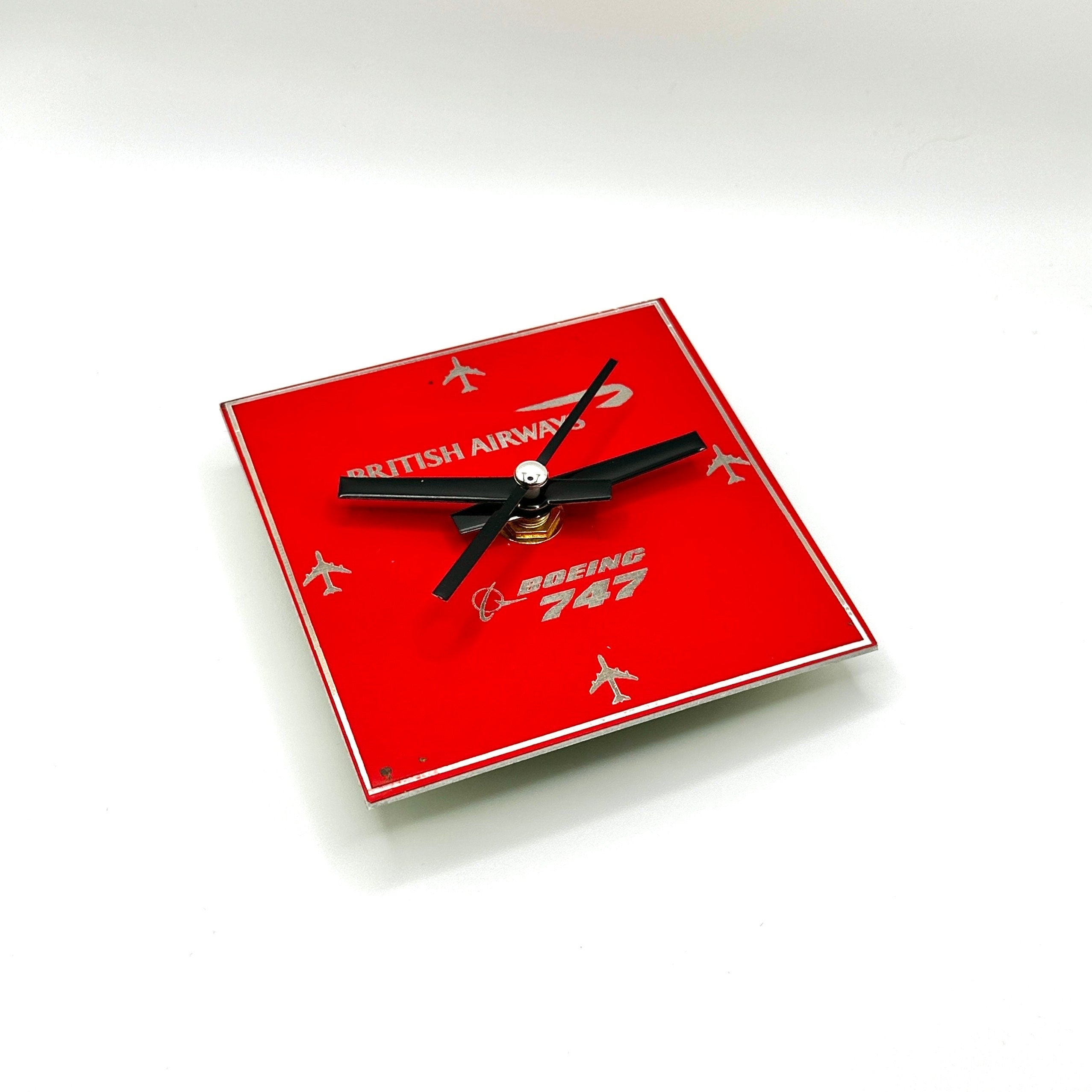 British Airways G-CIVG Boeing 747 Clock Laser Engraved Fuselage Skin Airline Aviation Upcycle Boeing Gift Plane Aircraft Aviator