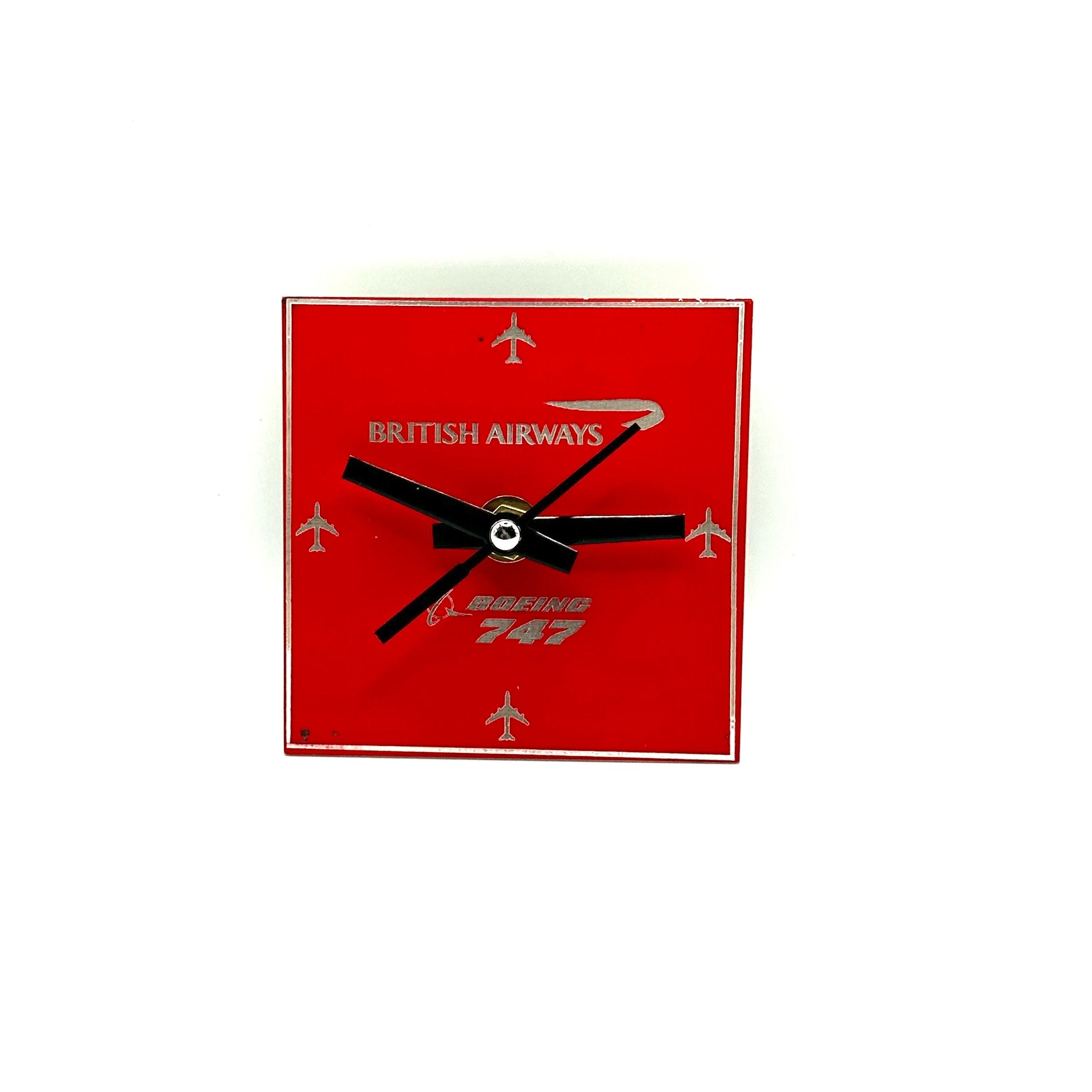 British Airways G-CIVG Boeing 747 Clock Laser Engraved Fuselage Skin Airline Aviation Upcycle Boeing Gift Plane Aircraft Aviator