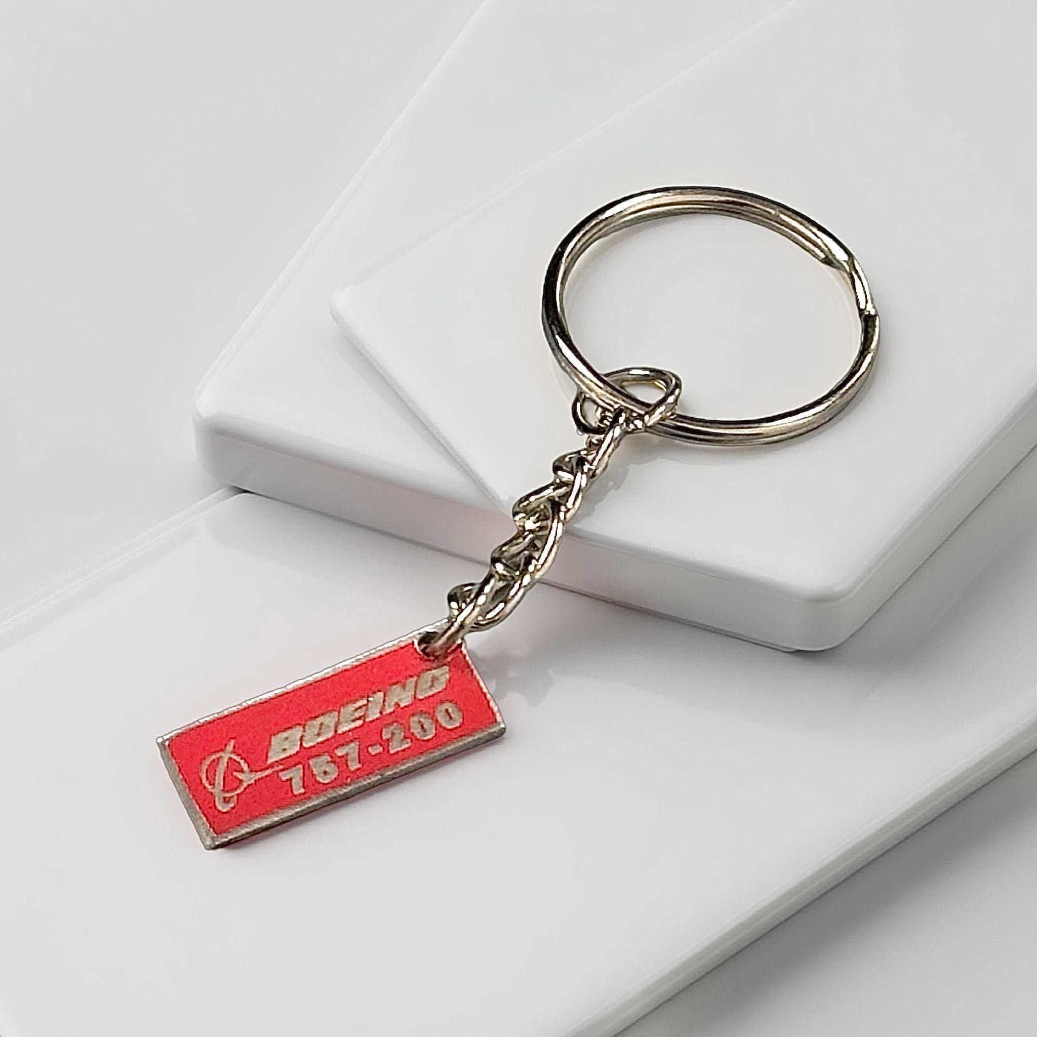 Jet2 Airways Mini Fuselage Cut G-LSAI Boeing 757 Engraved Keychain Key Ring Keyring B757 Retro aviation aviator pilot cabin crew holiday