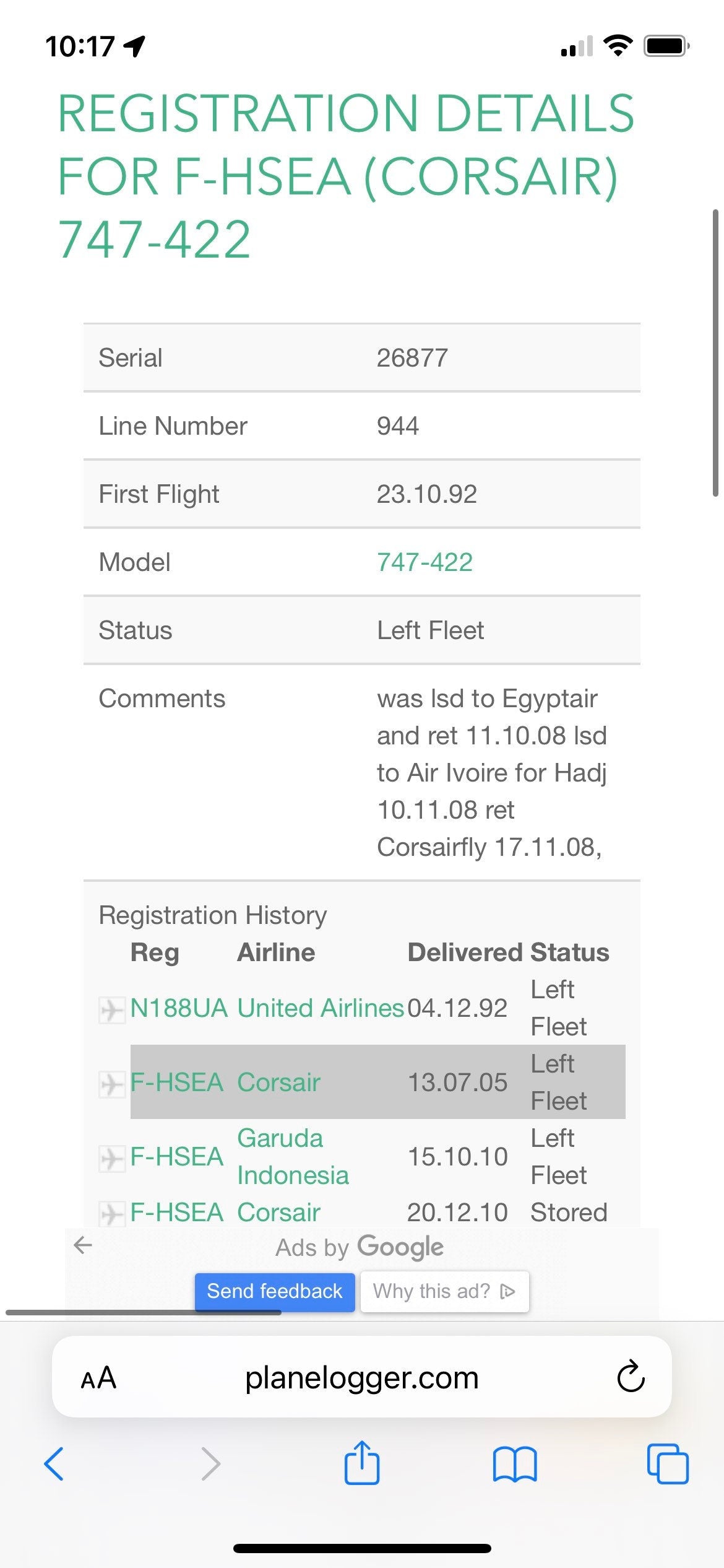 Corsair F-HSEA Boeing 747 fuselage Cut Keychain Luggage Tag Airline Aviation Upcycle Boeing Plane Aircraft Aviator United kai tak n188ua