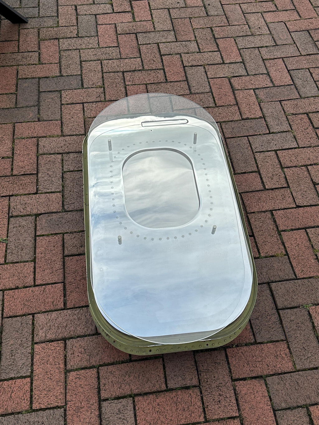 Boeing 717 MD95 Emergency Overwing Exit Door Turkmenistan Airlines Ez-A106 Coffee Table gift Airline Aviation Upcycle mirror Plane Aviator