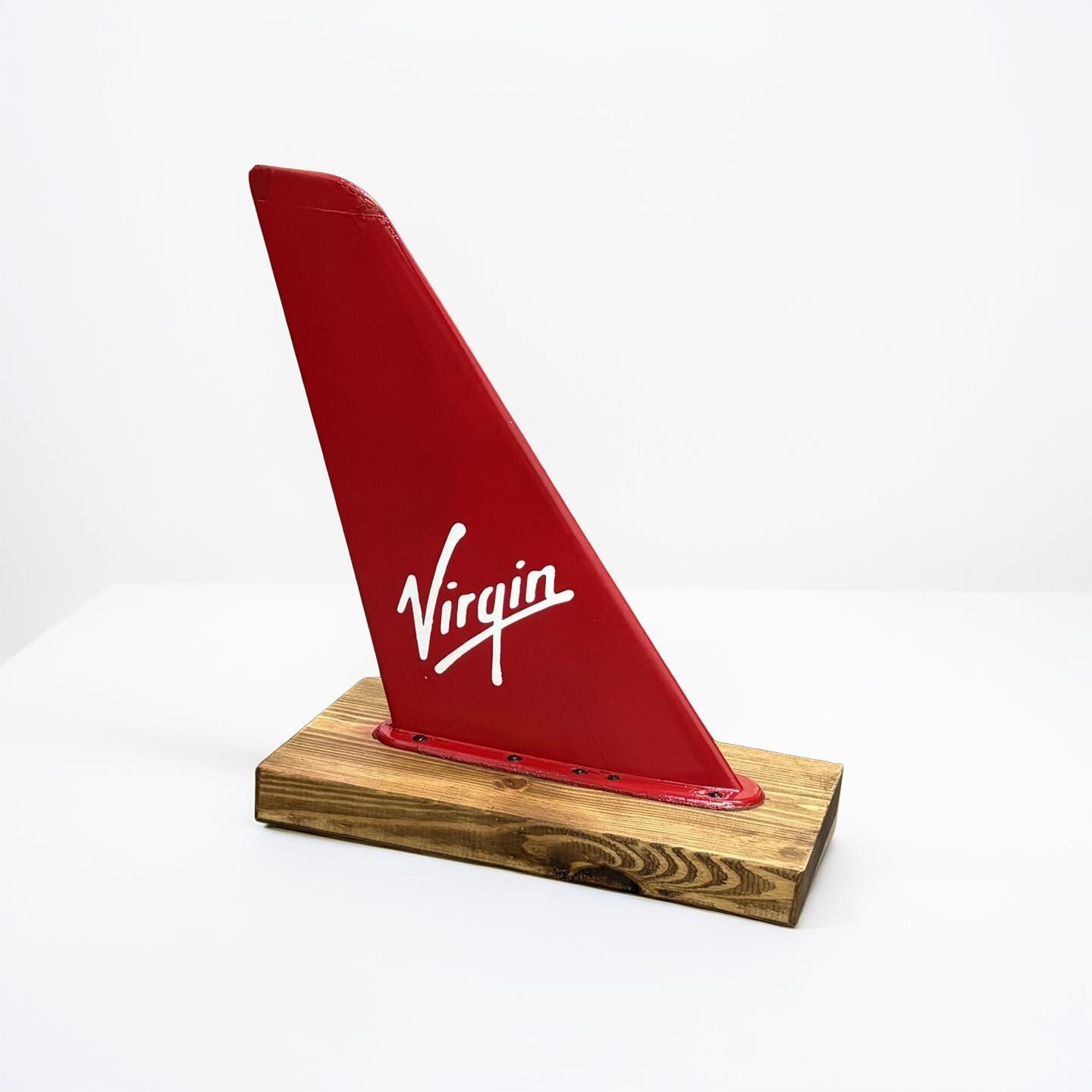 Virgin Atlantic Mounted VHF Antenna Upcycled Ornament Paperweight RAF MOD adour boeing airbus pilot aviator