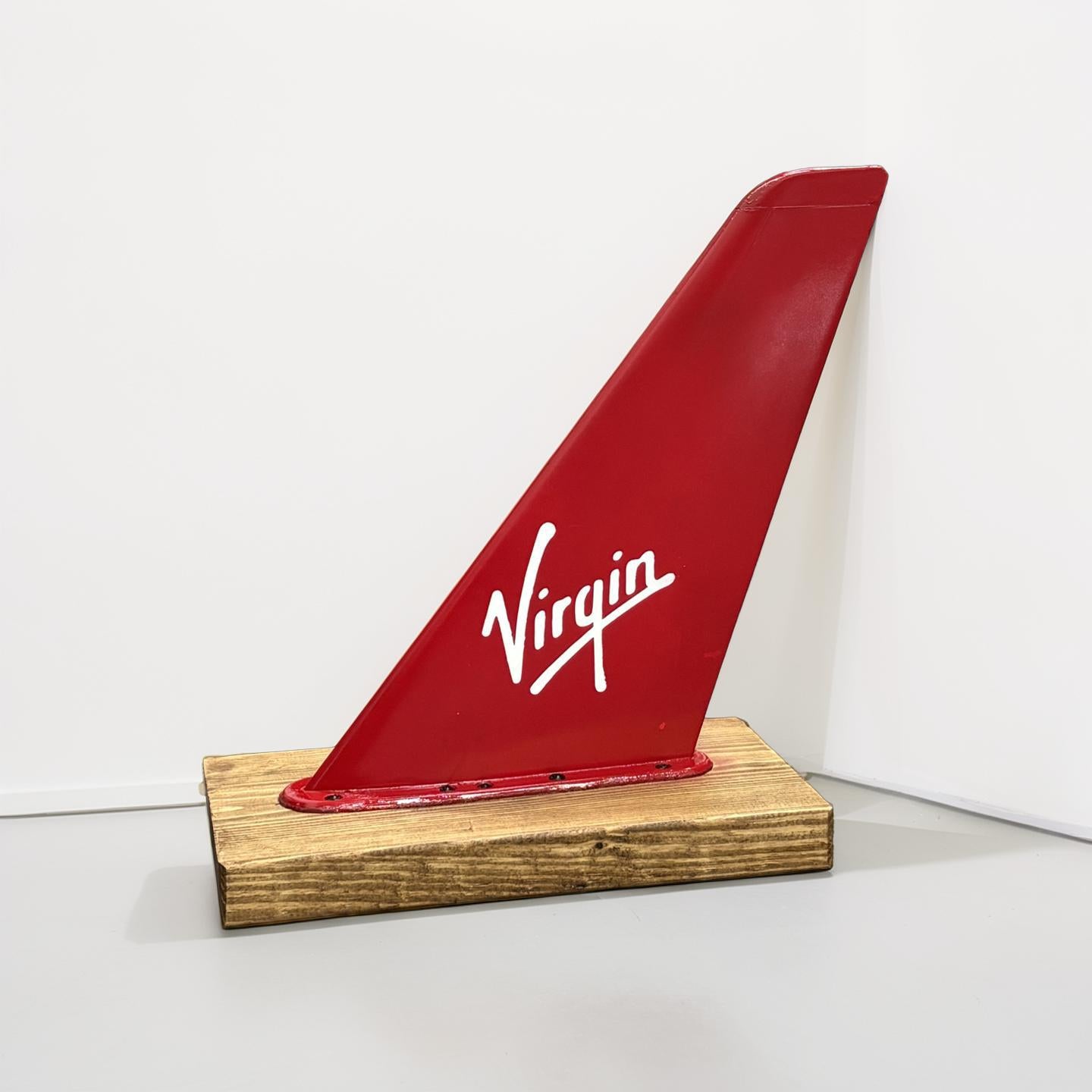 Virgin Atlantic Mounted VHF Antenna Upcycled Ornament Paperweight RAF MOD adour boeing airbus pilot aviator