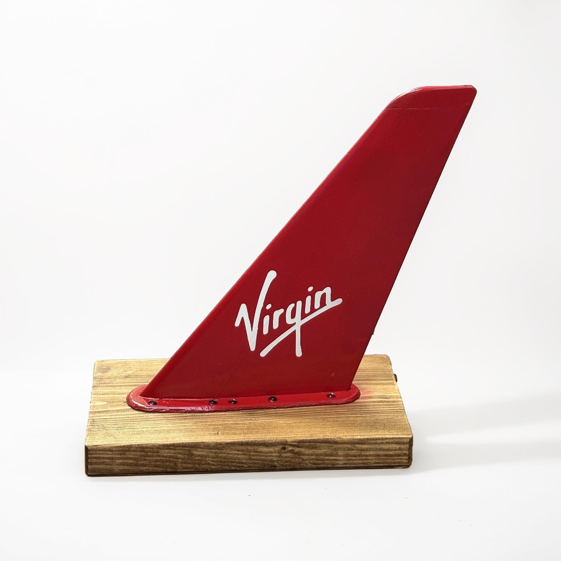 Virgin Atlantic Mounted VHF Antenna Upcycled Ornament Paperweight RAF MOD adour boeing airbus pilot aviator