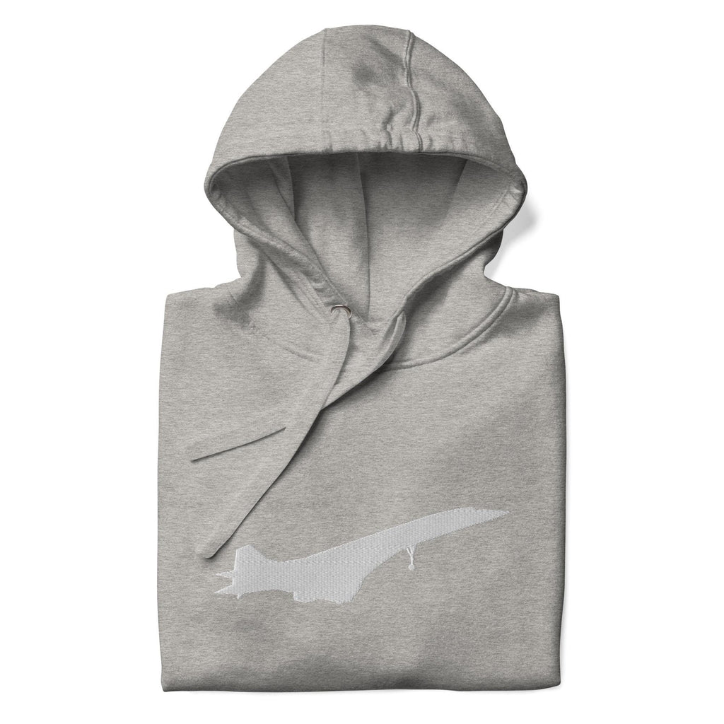 Concorde Embroidered Hoodie - Supersonic Jet Tribute | Aviation Enthusiast Apparel