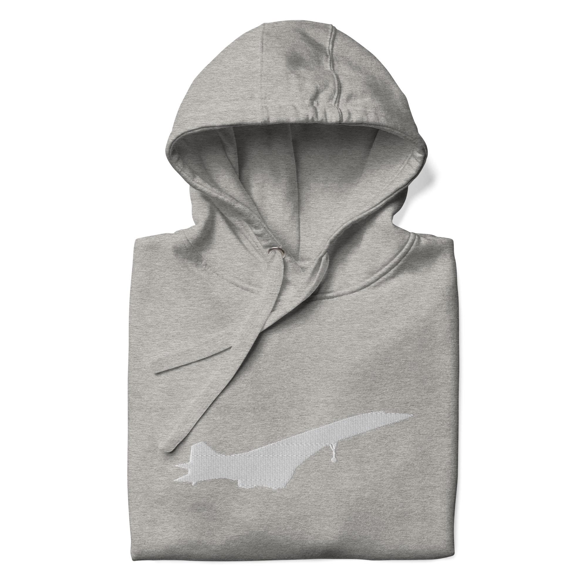 Concorde Embroidered Hoodie - Supersonic Jet Tribute | Aviation Enthusiast Apparel