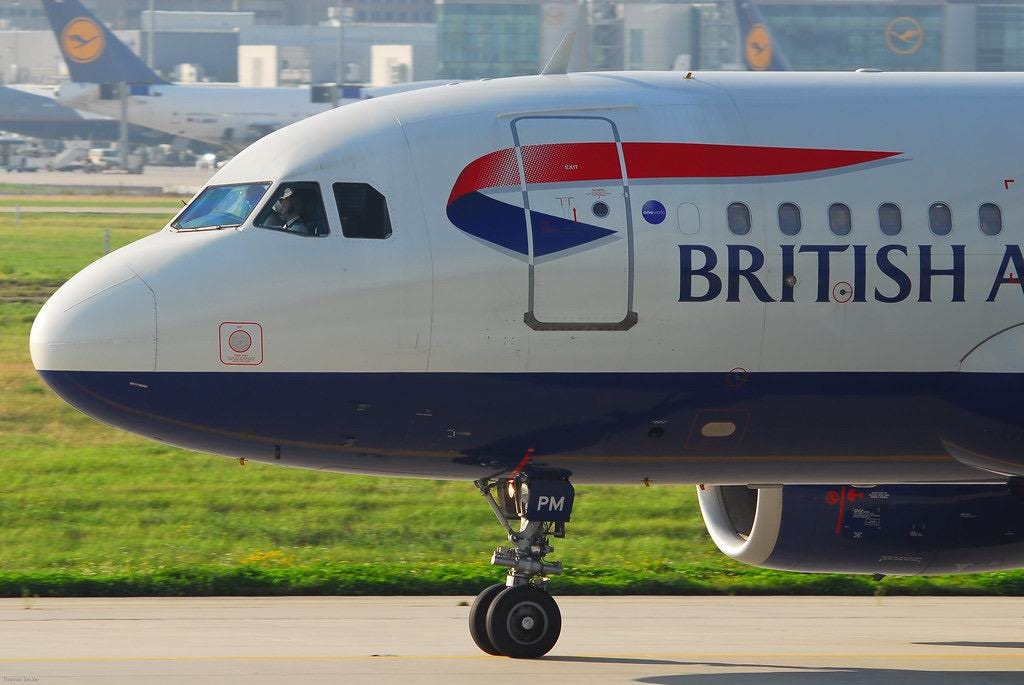 British Airways Seat Upcycled Office Desk Chair Airbus boeing A320 A319 A321 Old Style Short Haul Economy Leather Golden Era Pilot Heathrow