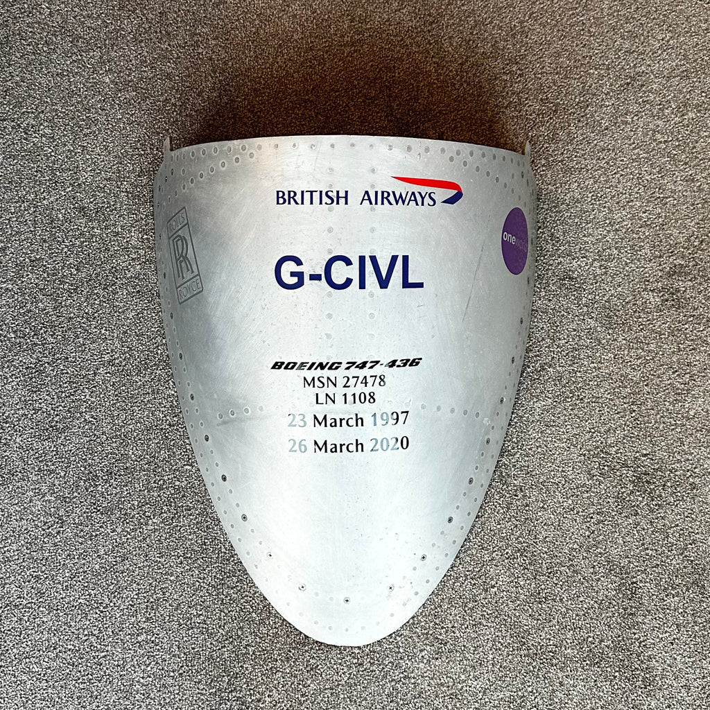 British Airways G-CIVL Boeing 747 Engine Pylon Forward Fairing Airline Aviation Upcycle Boeing Gift Plane Aircraft Aviator