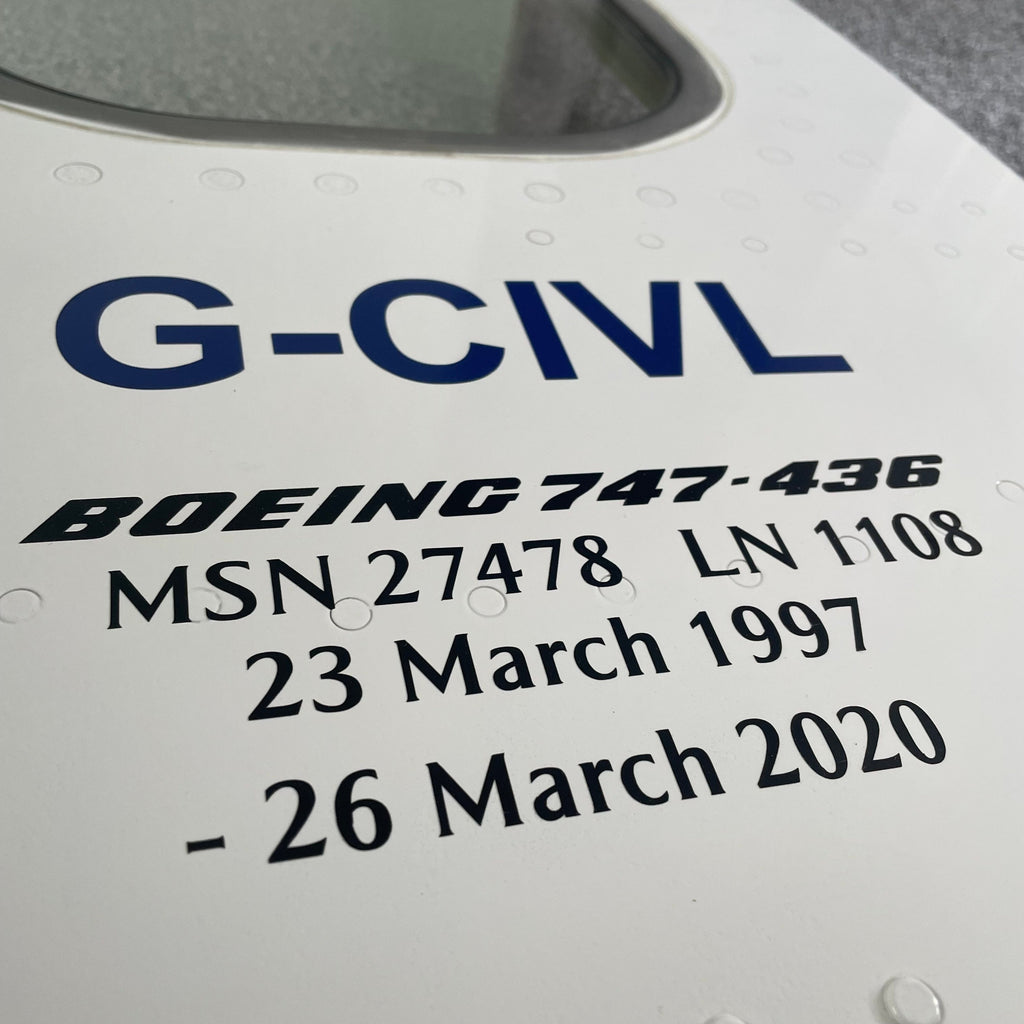 British Airways  G-CIVL Boeing 747 Window fuselage Cut Airline Aviation Upcycle Boeing Gift Plane Aircraft Aviator