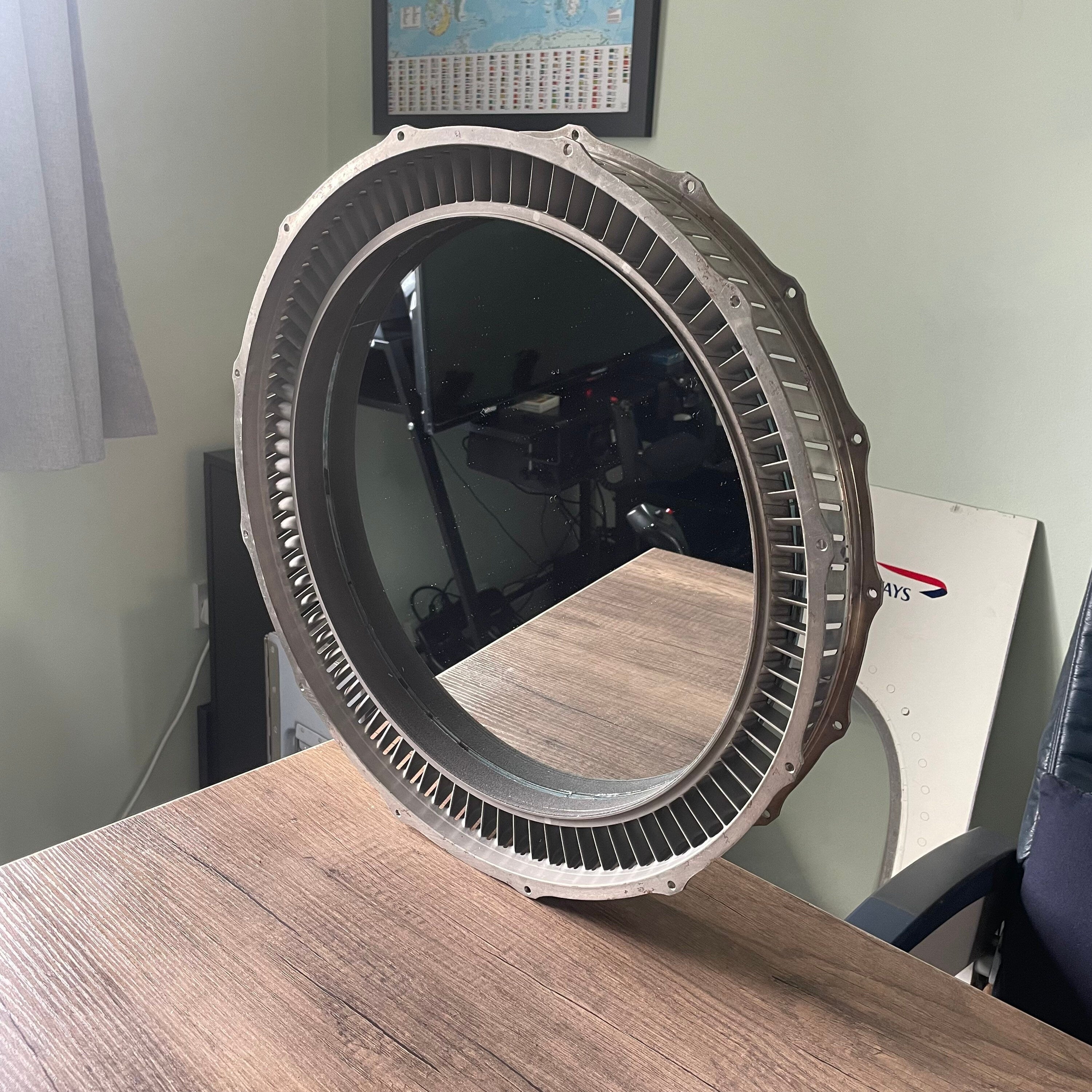 Rolls Royce Turbomeca Adour Compressor Vane Wall Mirror Jet Engine Raf Tornado Panavia