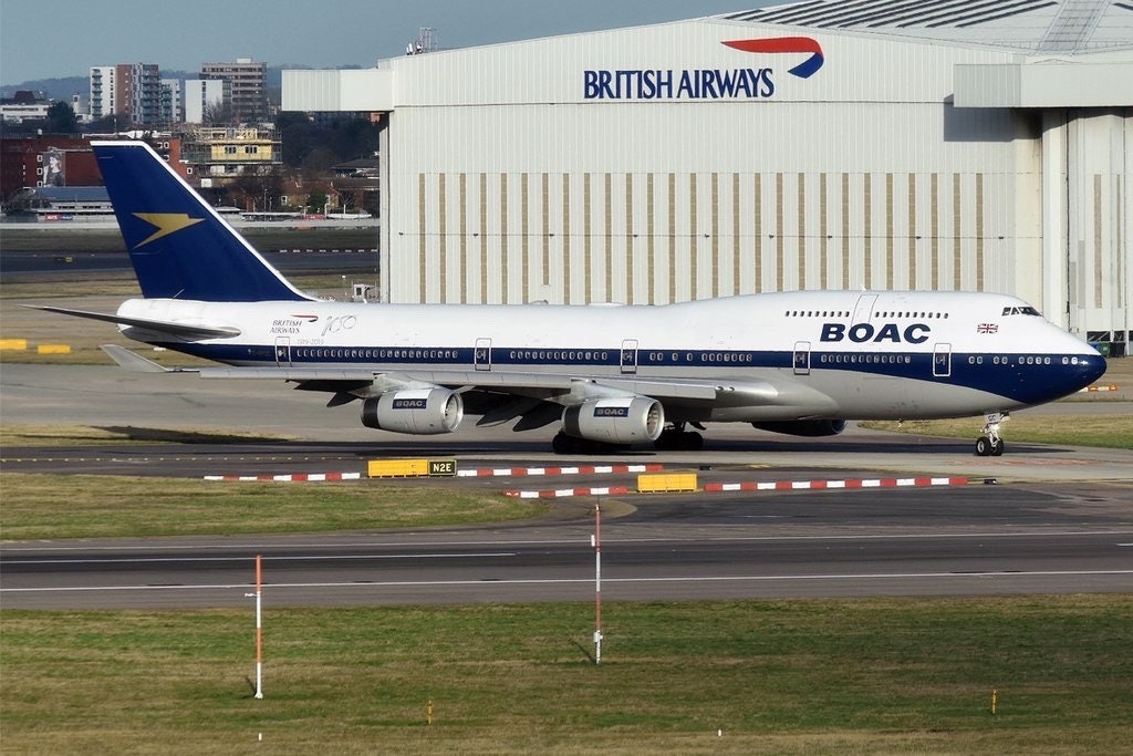 British Airways BOAC G-BYGC Retro Boeing 747 Framed fuselage Cut Airline Aviation Upcycle Boeing Gift Plane Aircraft Aviator