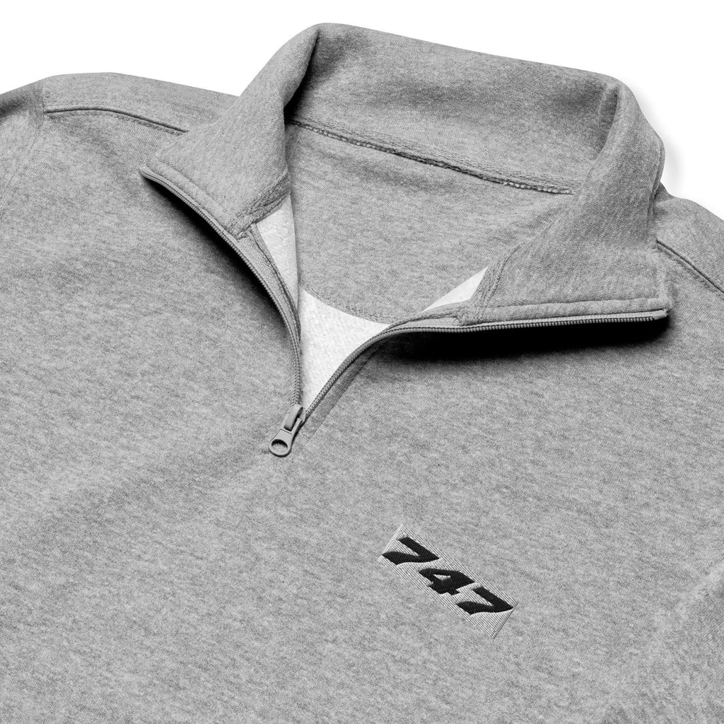 Boeing 747 Half-Zip Pullover - Queen of the Skies Embroidered Sweatshirt | Aviation Fan Gear