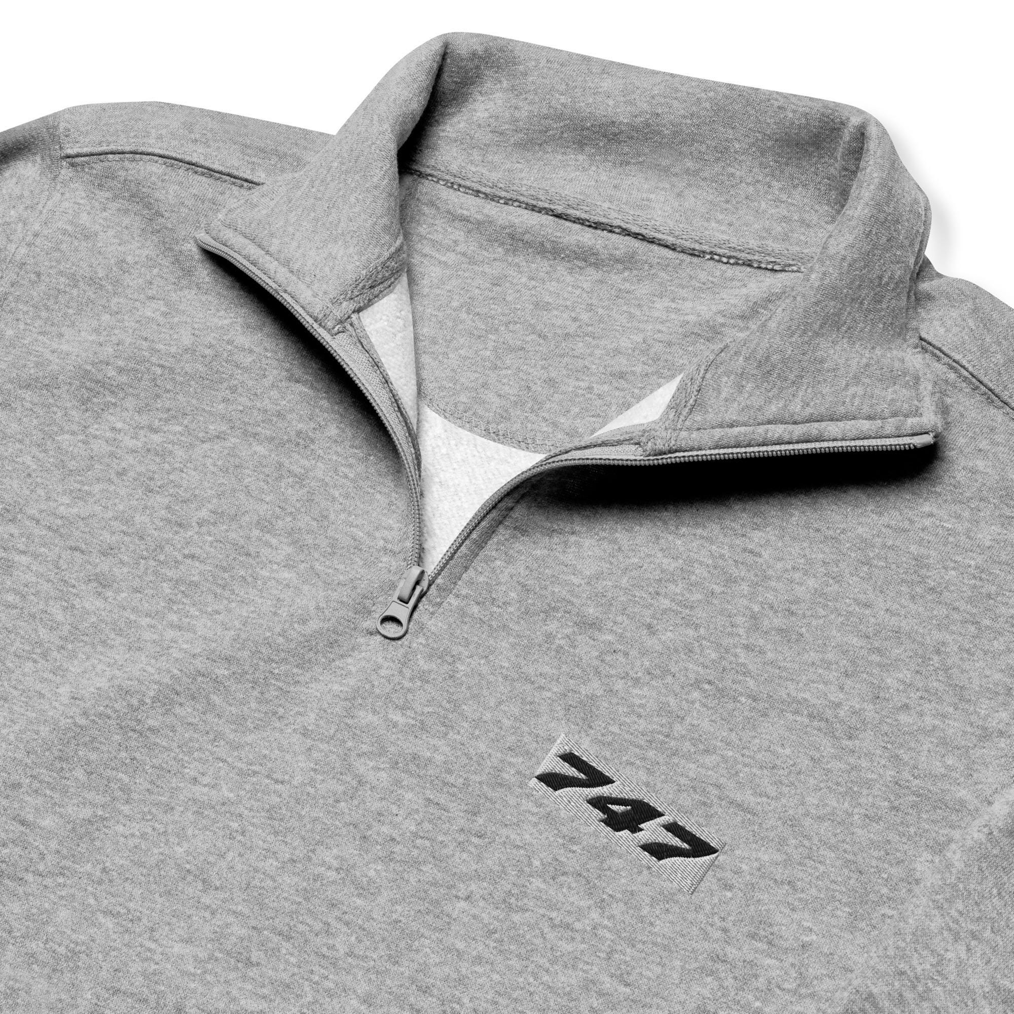 Boeing 747 Half-Zip Pullover - Queen of the Skies Embroidered Sweatshirt | Aviation Fan Gear