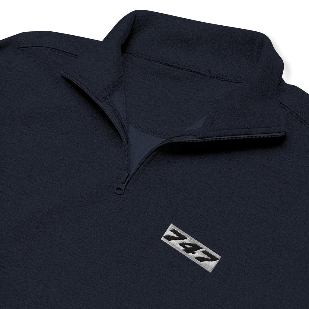 Boeing 747 Half-Zip Pullover - Queen of the Skies Embroidered Sweatshirt | Aviation Fan Gear