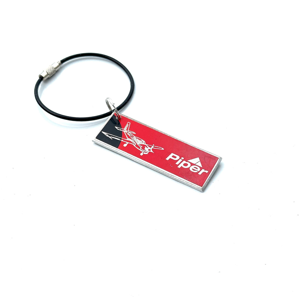 Piper PA28 Keychain Boeing 747 Fuselage Skin Cut Luggage Tag Keyring Plaque Collectible memorabilia Pilot gift engraved bose ppl lapl atpl