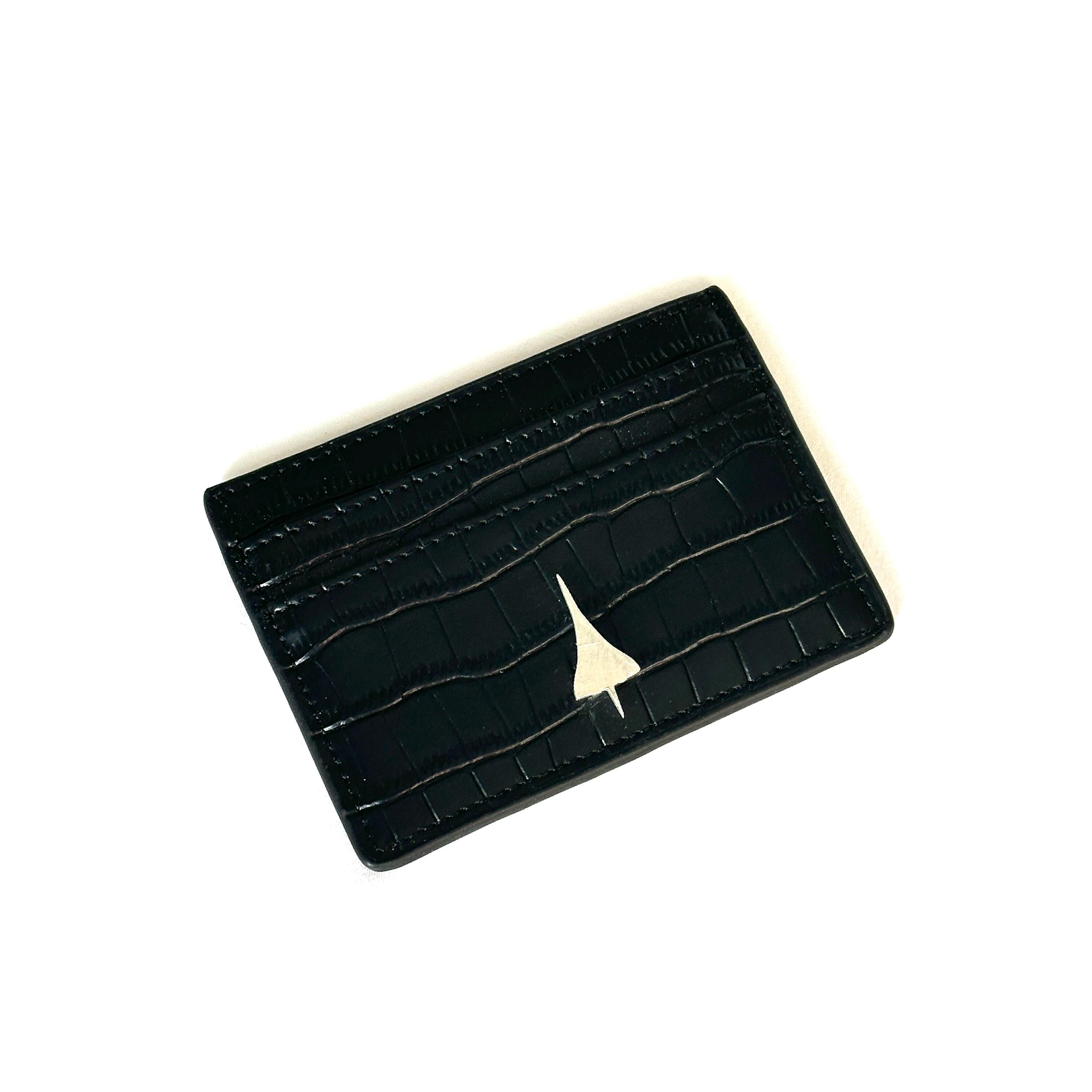 The Concorde Fuselage Card Holder British Airways Upcycled Money Credit Card Gift Genuine Leather Croc Effect Pilot Traveller Pilot Crew A