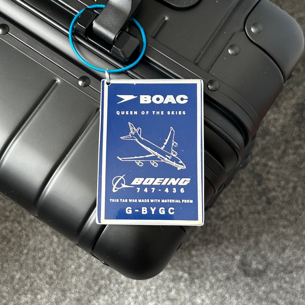 British Airways Boeing 747 G-BYGC Fuselage Cut Luggage Tag Keychain Keyring Plaque  Collectible Airbus memorabilia Pilot gift engraved