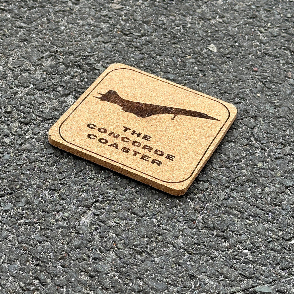 The Concorde Coaster Collectible Airbus memorabilia Pilot gift engraved Desk Cork