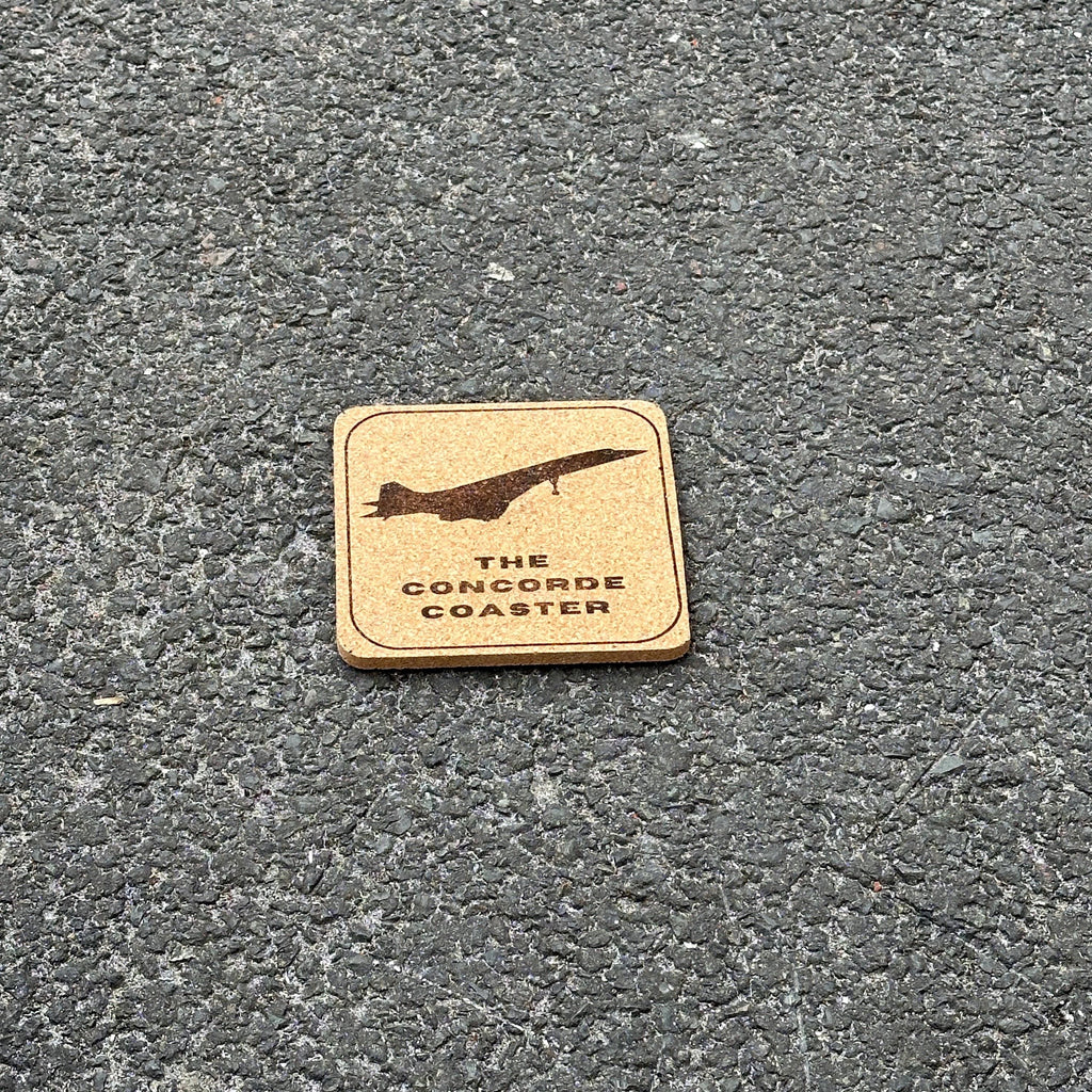 The Concorde Coaster Collectible Airbus memorabilia Pilot gift engraved Desk Cork