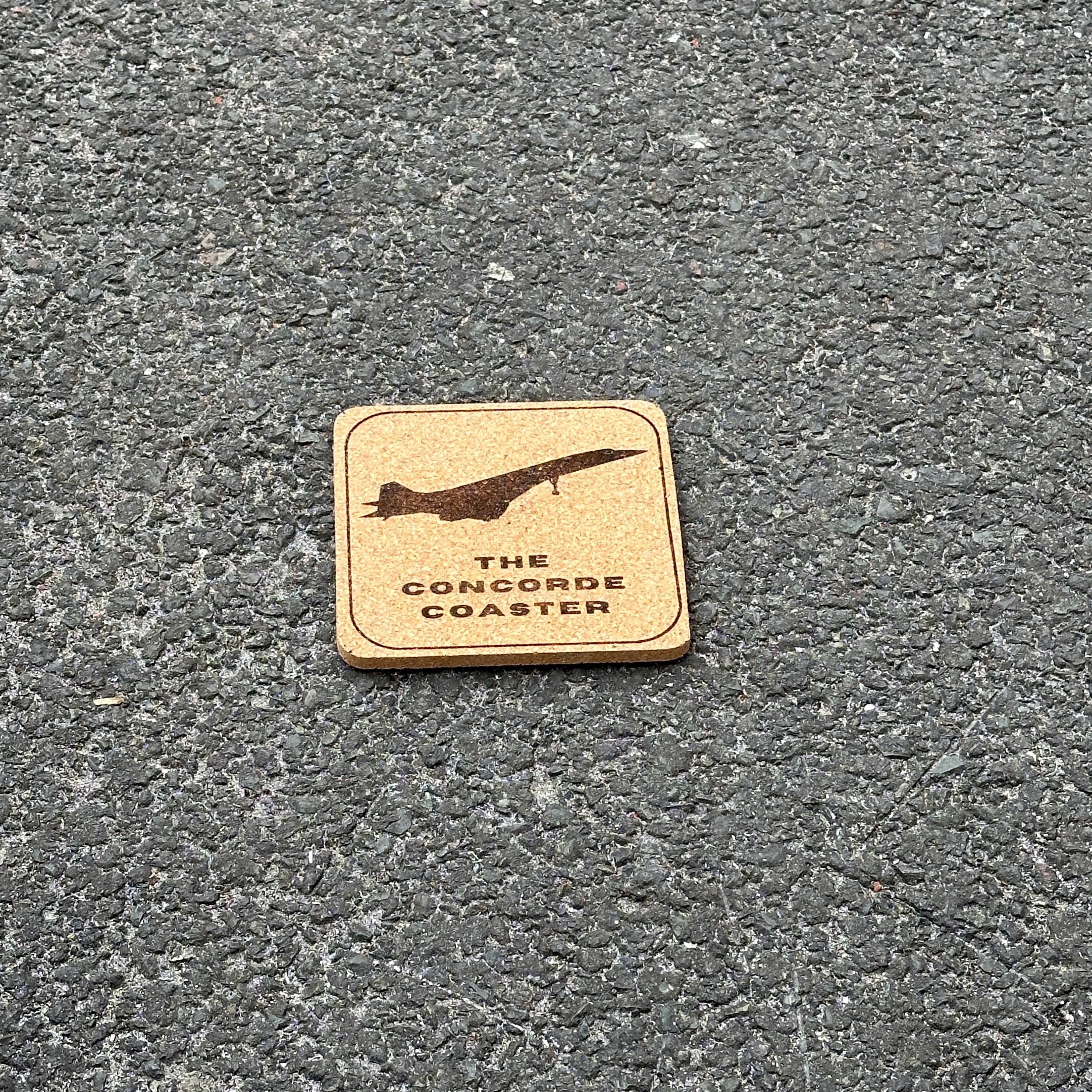 The Concorde Coaster Collectible Airbus memorabilia Pilot gift engraved Desk Cork