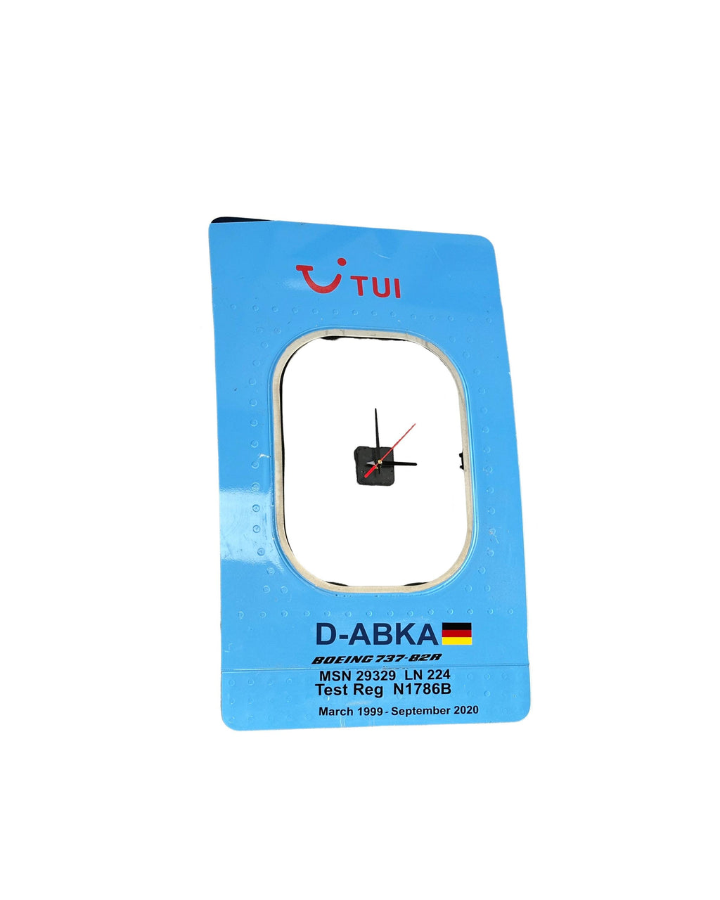 TUI Airlines D-ABKA Boeing 737-800 Window fuselage Clock Cut Airline Aviation Upcycle Boeing Gift Plane Aircraft Aviator