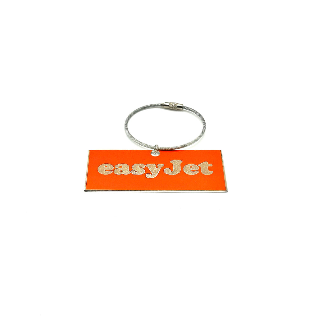 Easyjet Airbus A319 G-EZII Fuselage Cut Luggage Tag Keychain Keyring Plaque  Collectible Airbus memorabilia Pilot  engraved Crew Cabin IFM