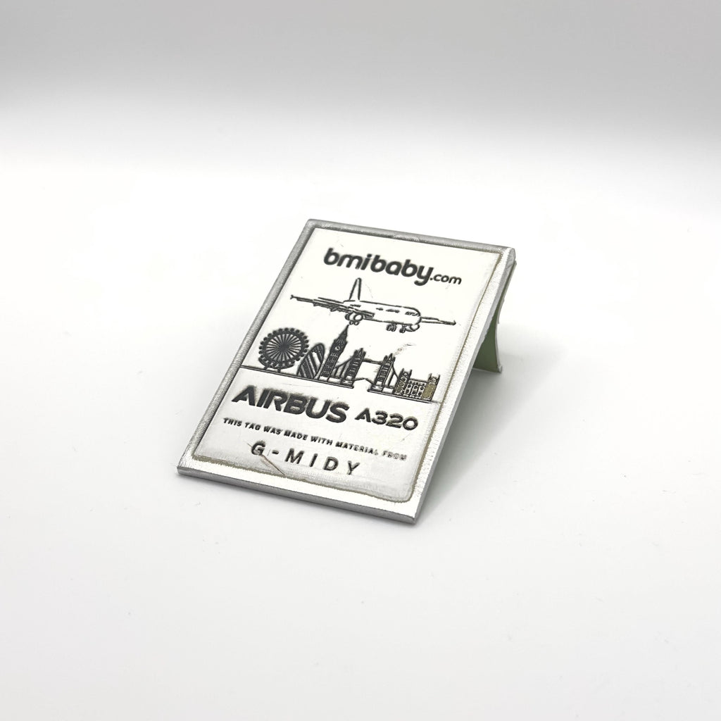 British Airways Airbus Airbus A320 G-MIDY Fuselage Cut Luggage Tag ornament  Collectible Airbus Concorde Pilot gift cabin crew BMI Baby